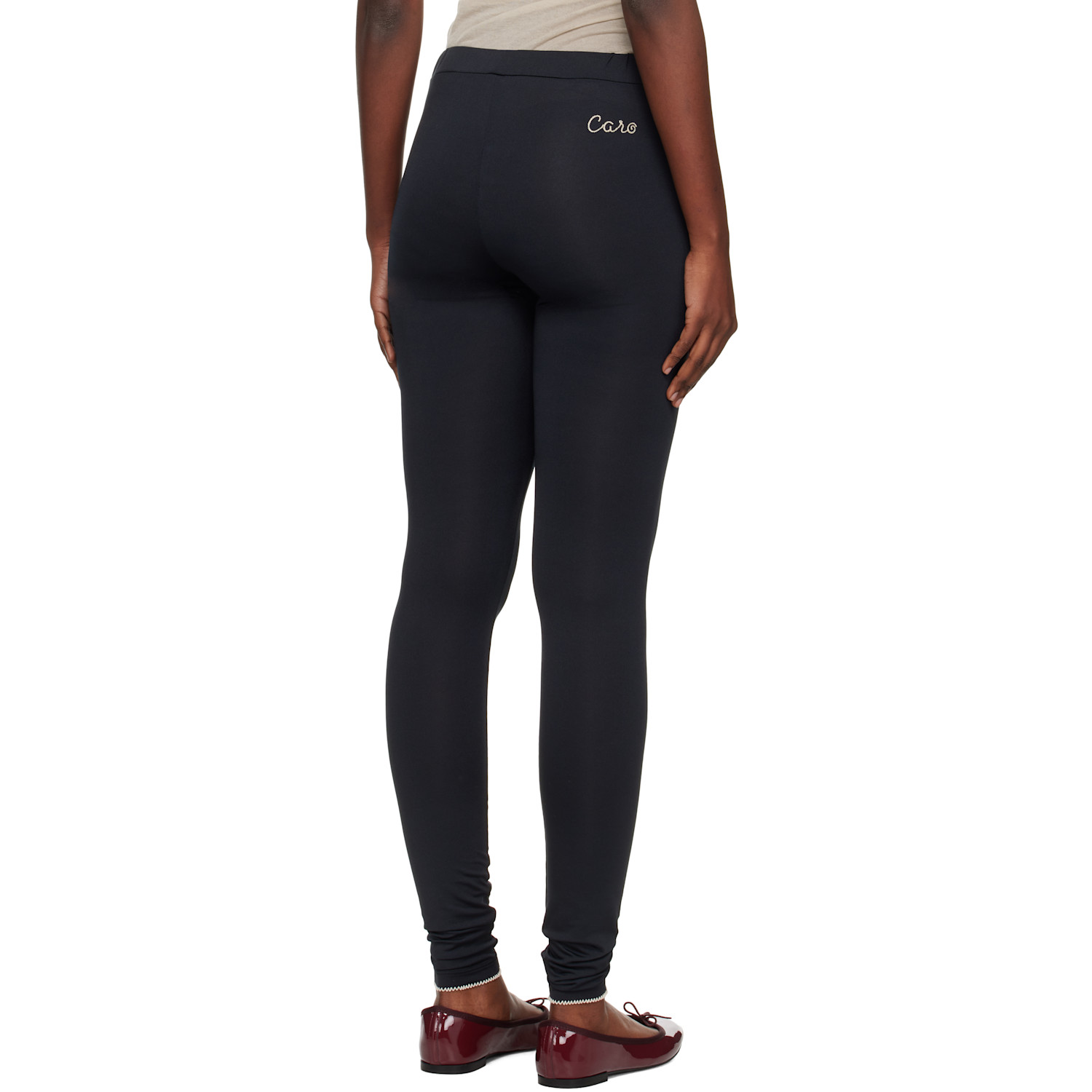  Caro Editions Black Jersey Leggings 