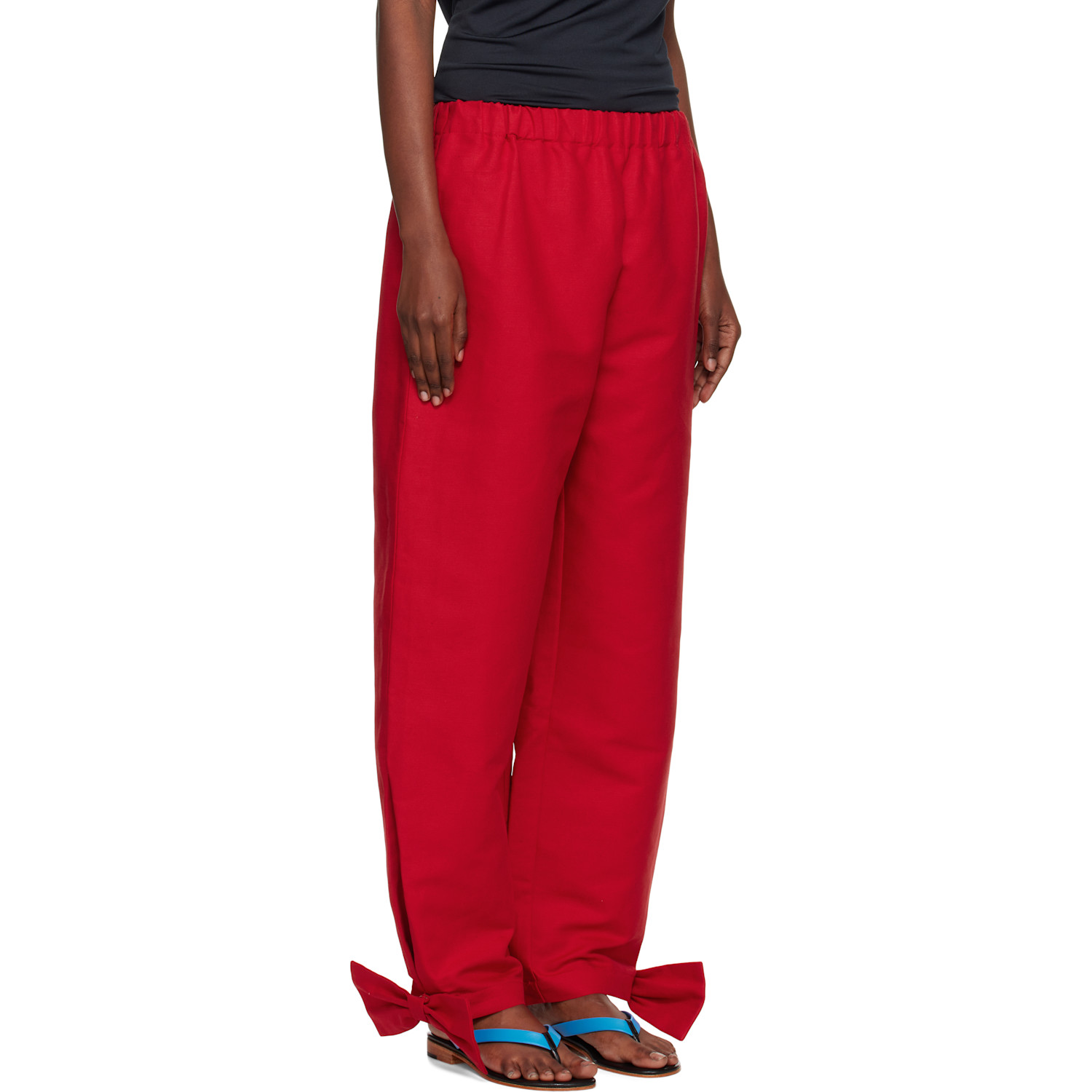  Caro Editions Red Coco With Bows Trousers 