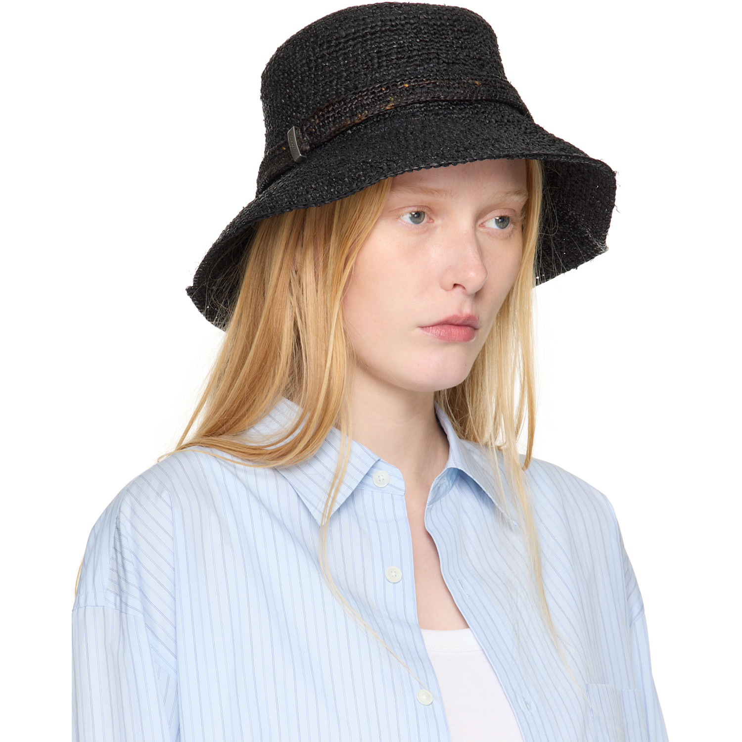  Rag & Bone Black Lela Rollable Bucket Hat 