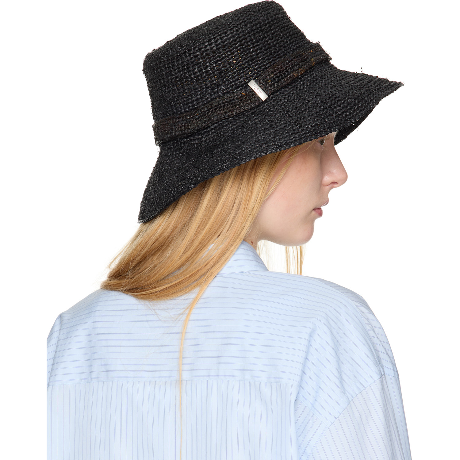 Rag & Bone Black Lela Rollable Bucket Hat 