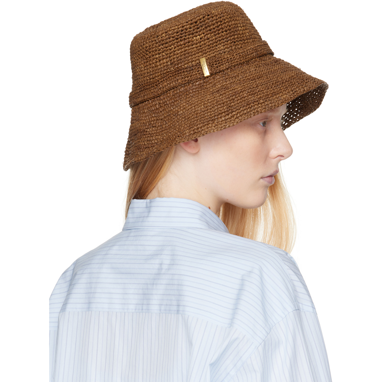  Rag & Bone Brown Lela Rollable Bucket Hat 