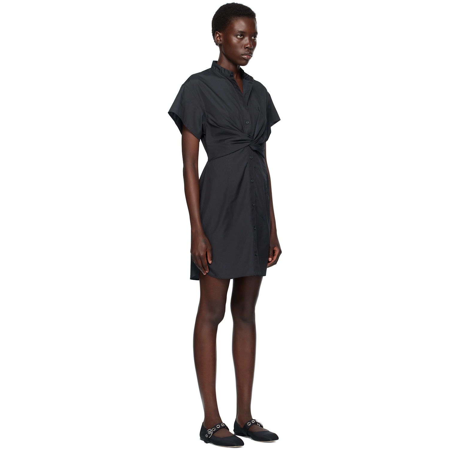  Rag & Bone Black Gretchen Shirt Minidress 