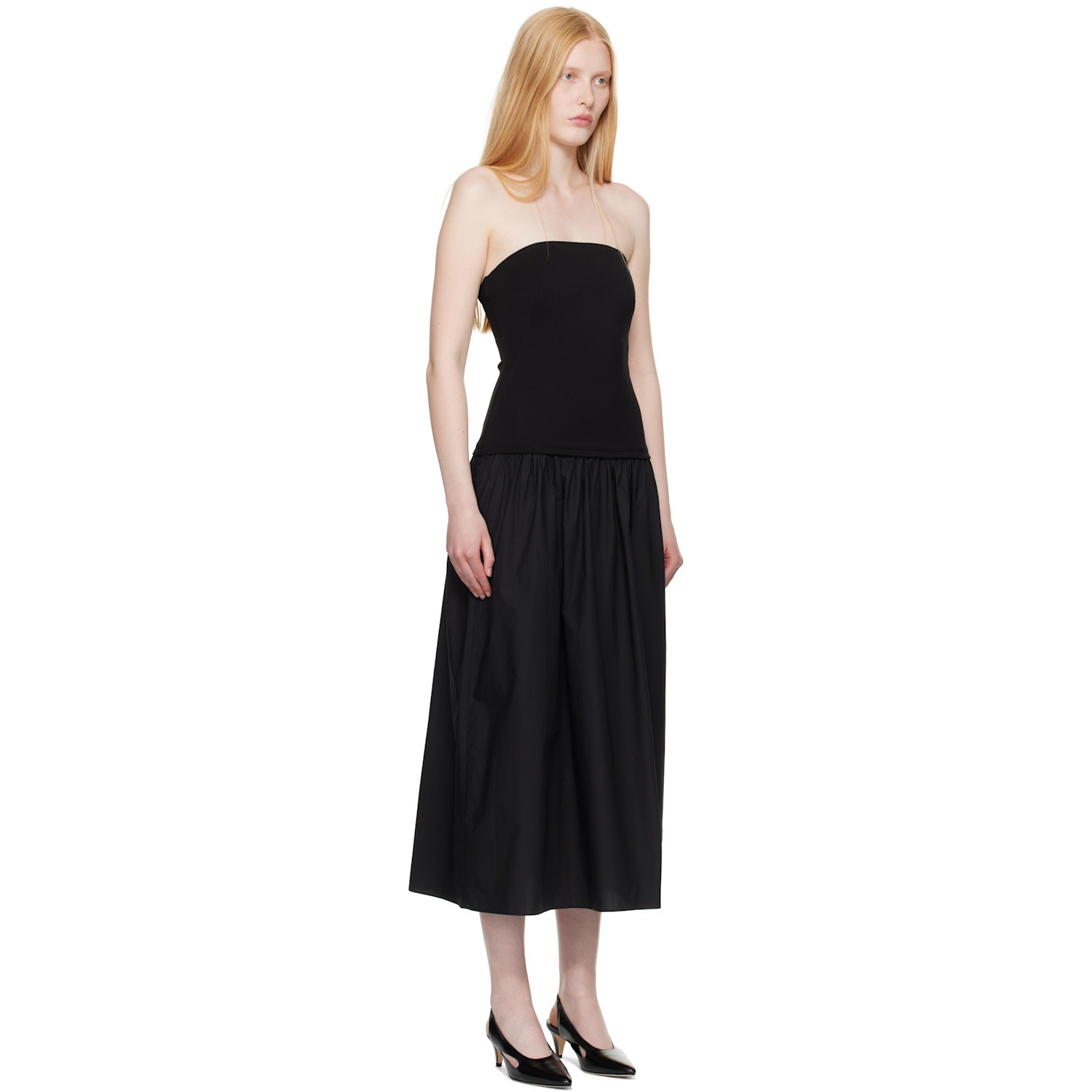  Rag & Bone Black Irina Mixed-media Midi Dress 