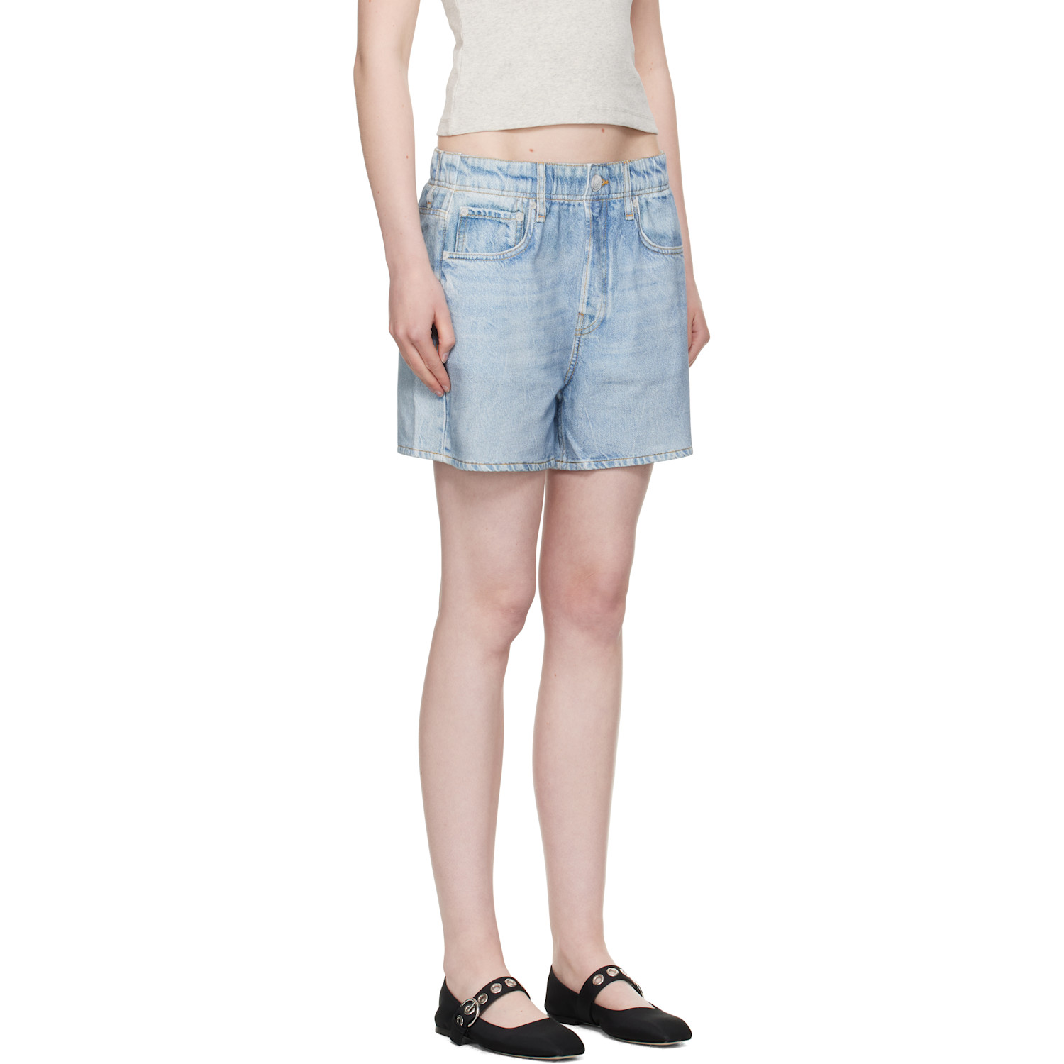  Rag & Bone Blue Miramar Terry Walking Shorts 