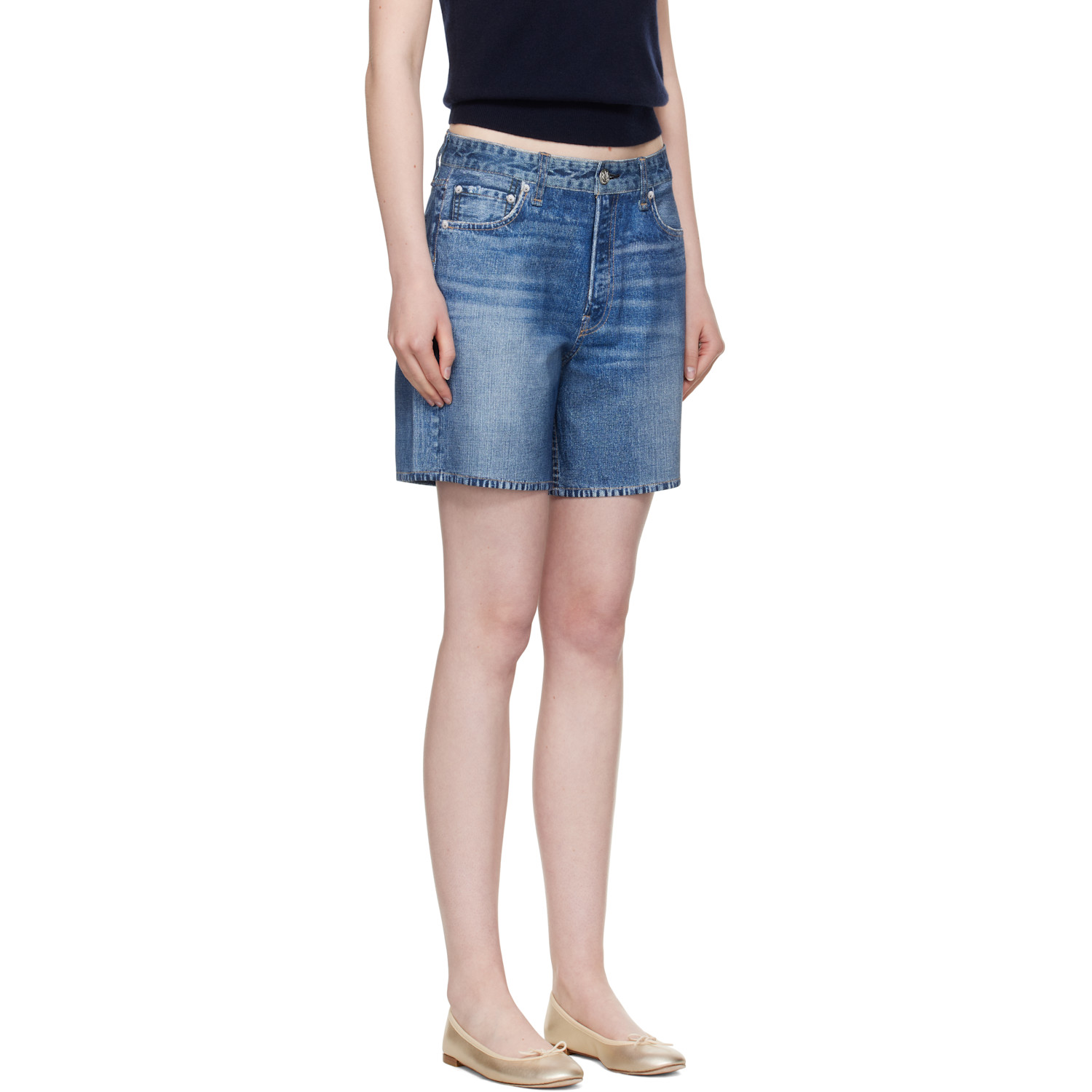  Rag & Bone Blue Miramar Kaia Shorts 