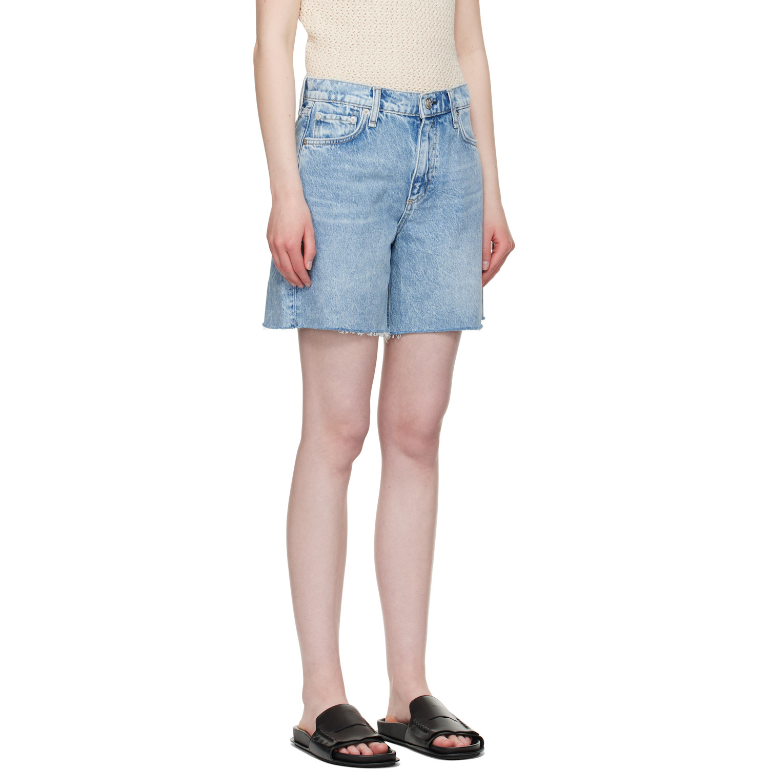  Rag & Bone Blue Kaia Denim Shorts 