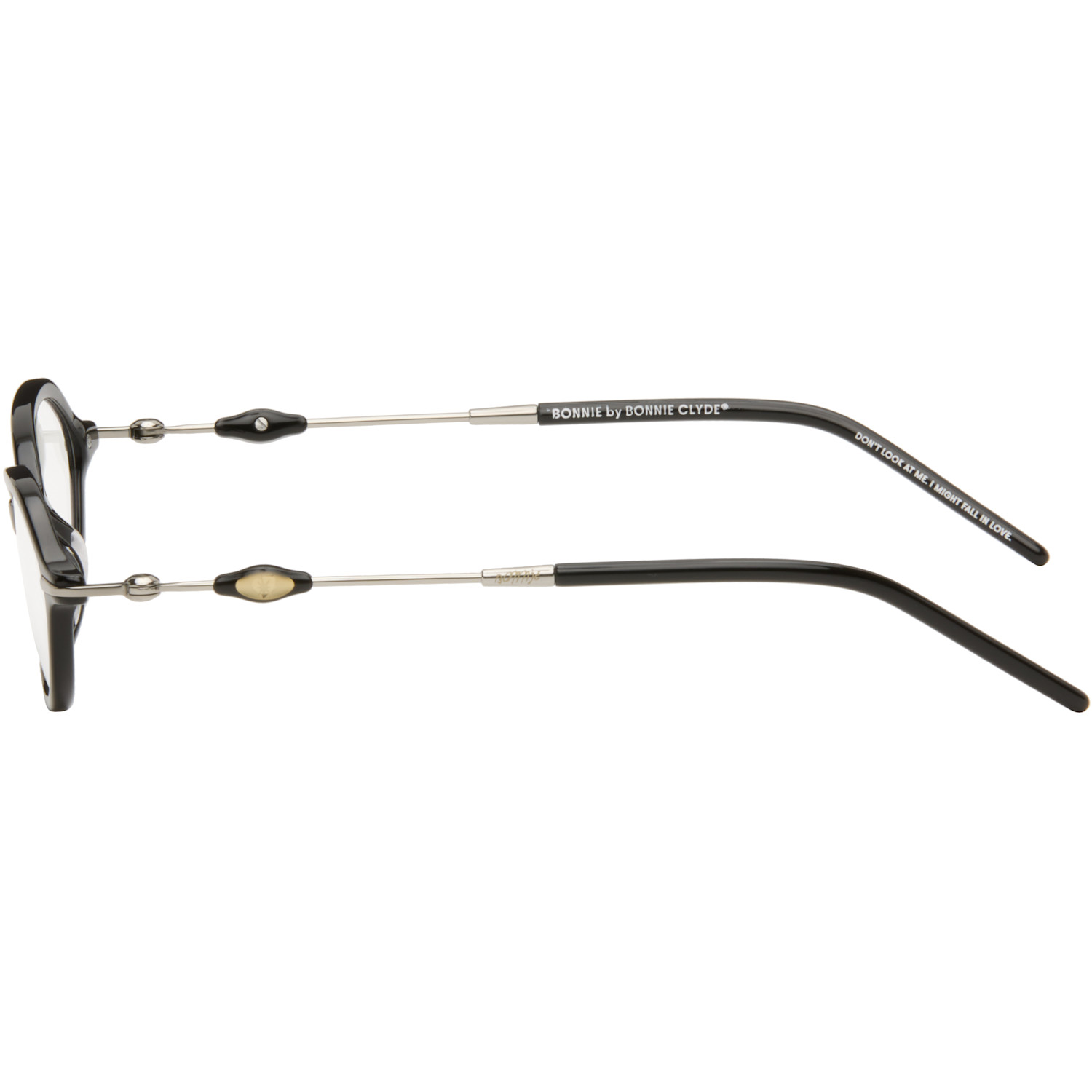  Bonnie Clyde Black & Silver Nisa Glasses 