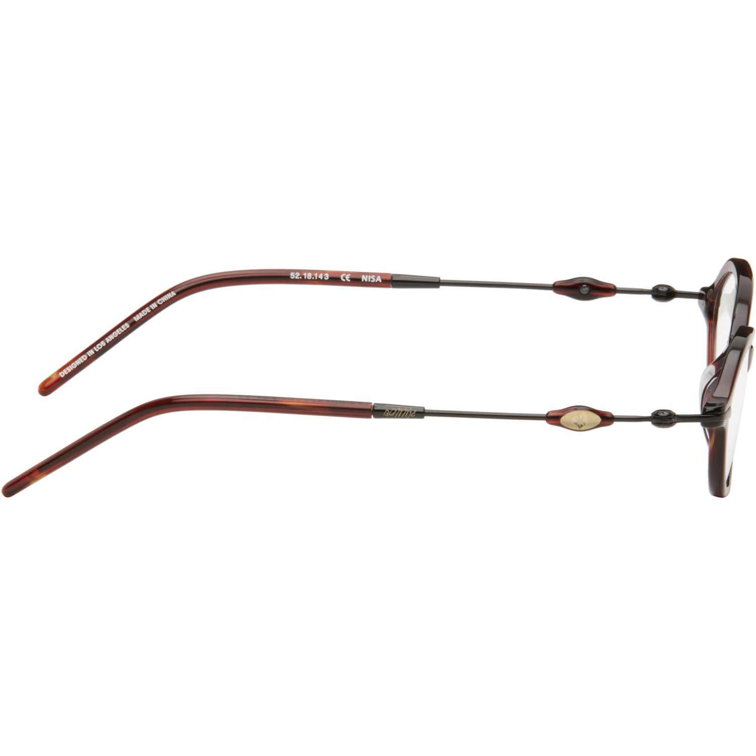  Bonnie Clyde Red & Black Nisa Glasses 