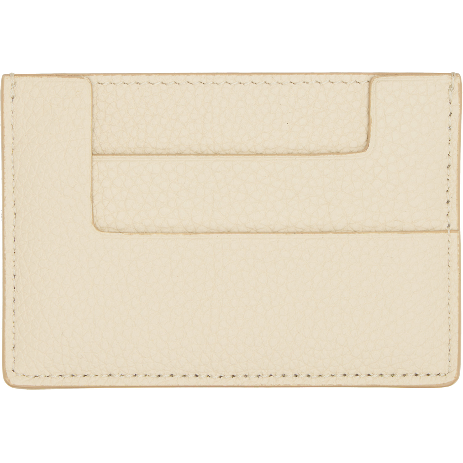  Tom Ford Beige Grain Leather Card Holder 