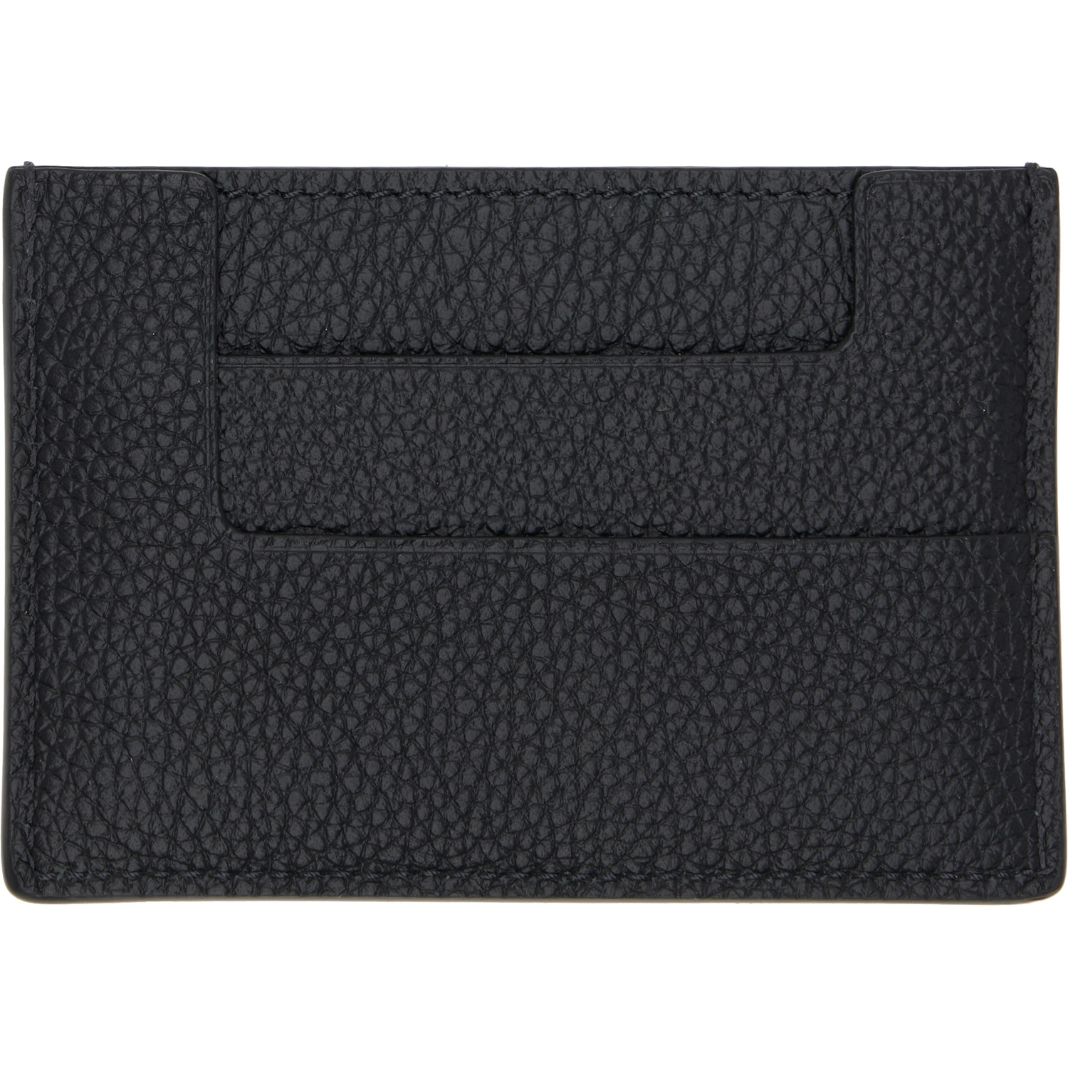  Tom Ford Black Grain Leather Card Holder 