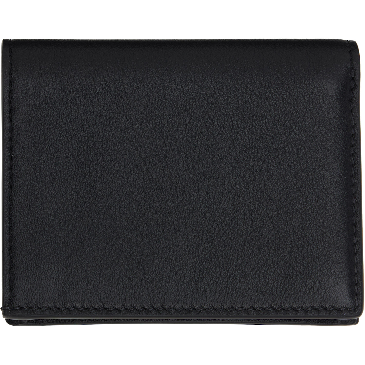  Tom Ford Black Grain Leather Padlock Compact Wallet 