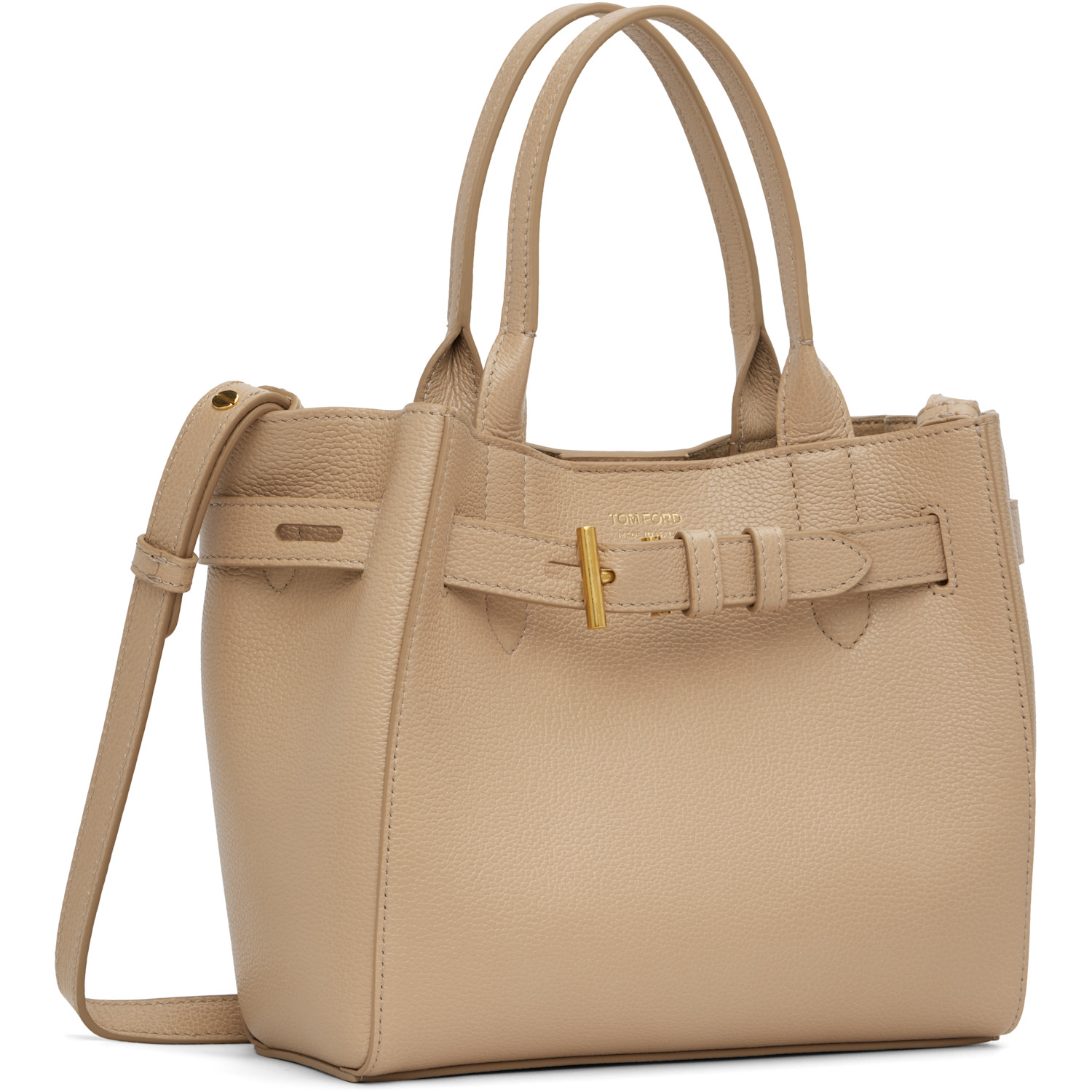 Tom Ford Beige Grain Leather Audrey Small Bag 