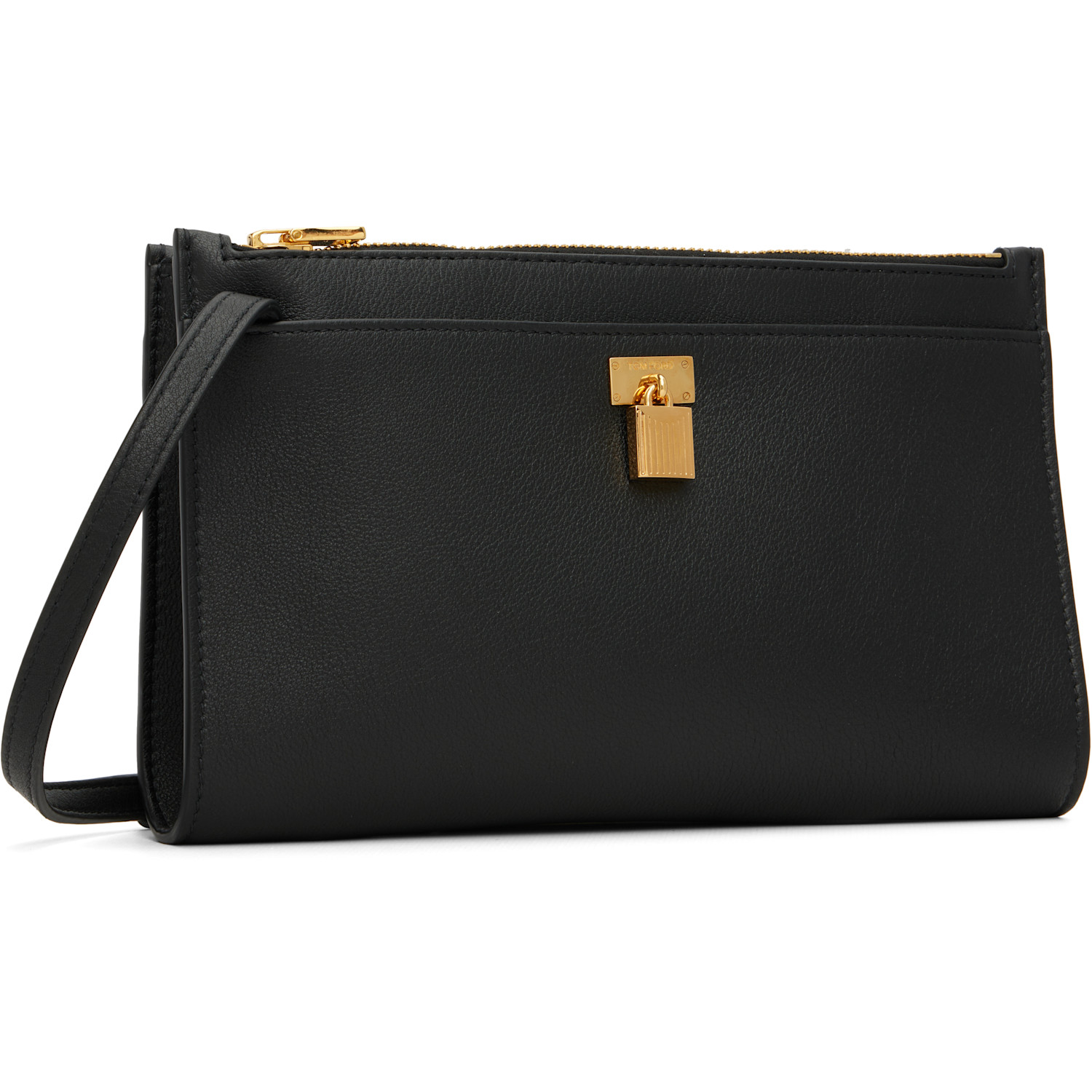  Tom Ford Black Mini Natural Grain Leather Padlock Bag 