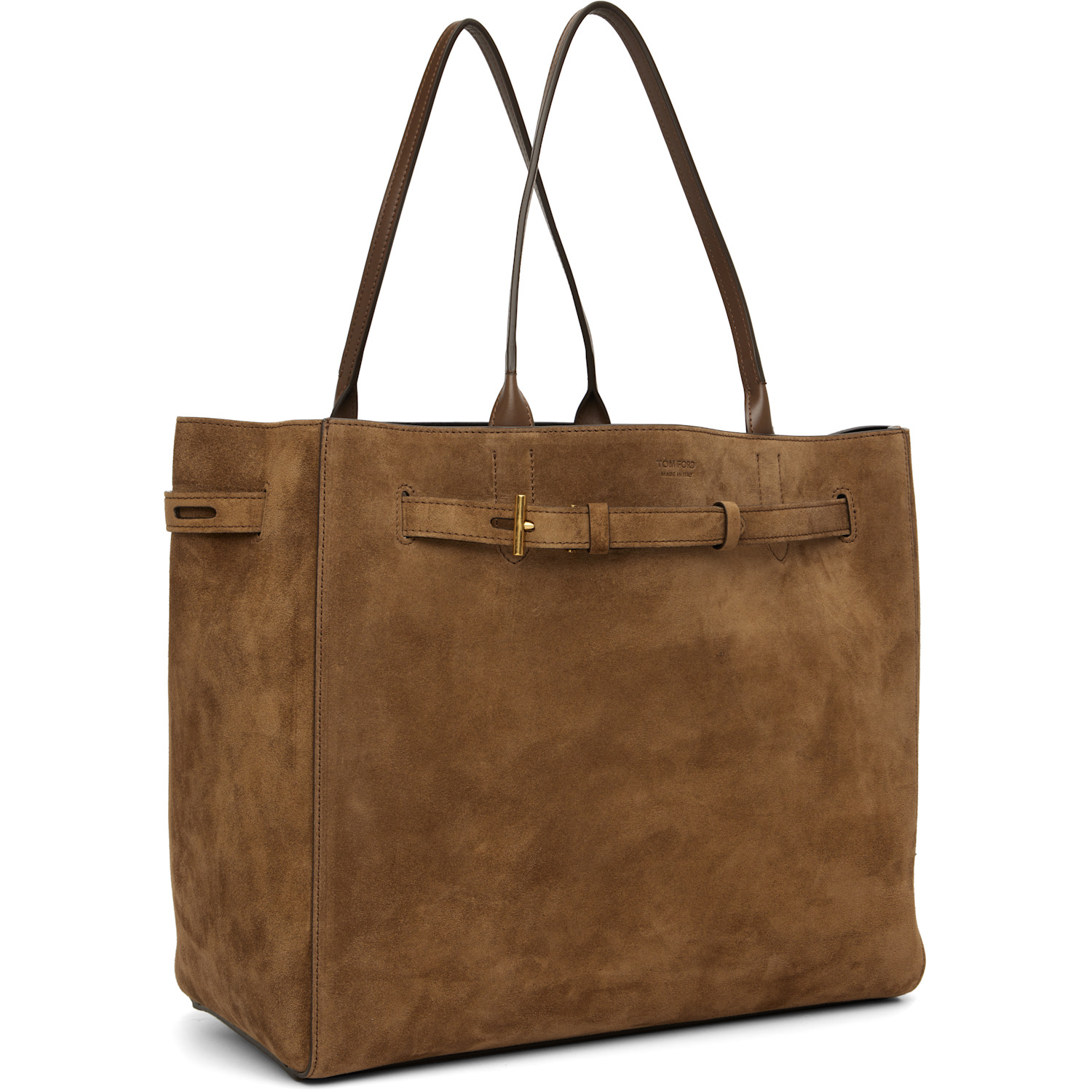  Tom Ford Brown Suede Audrey Large Tote 