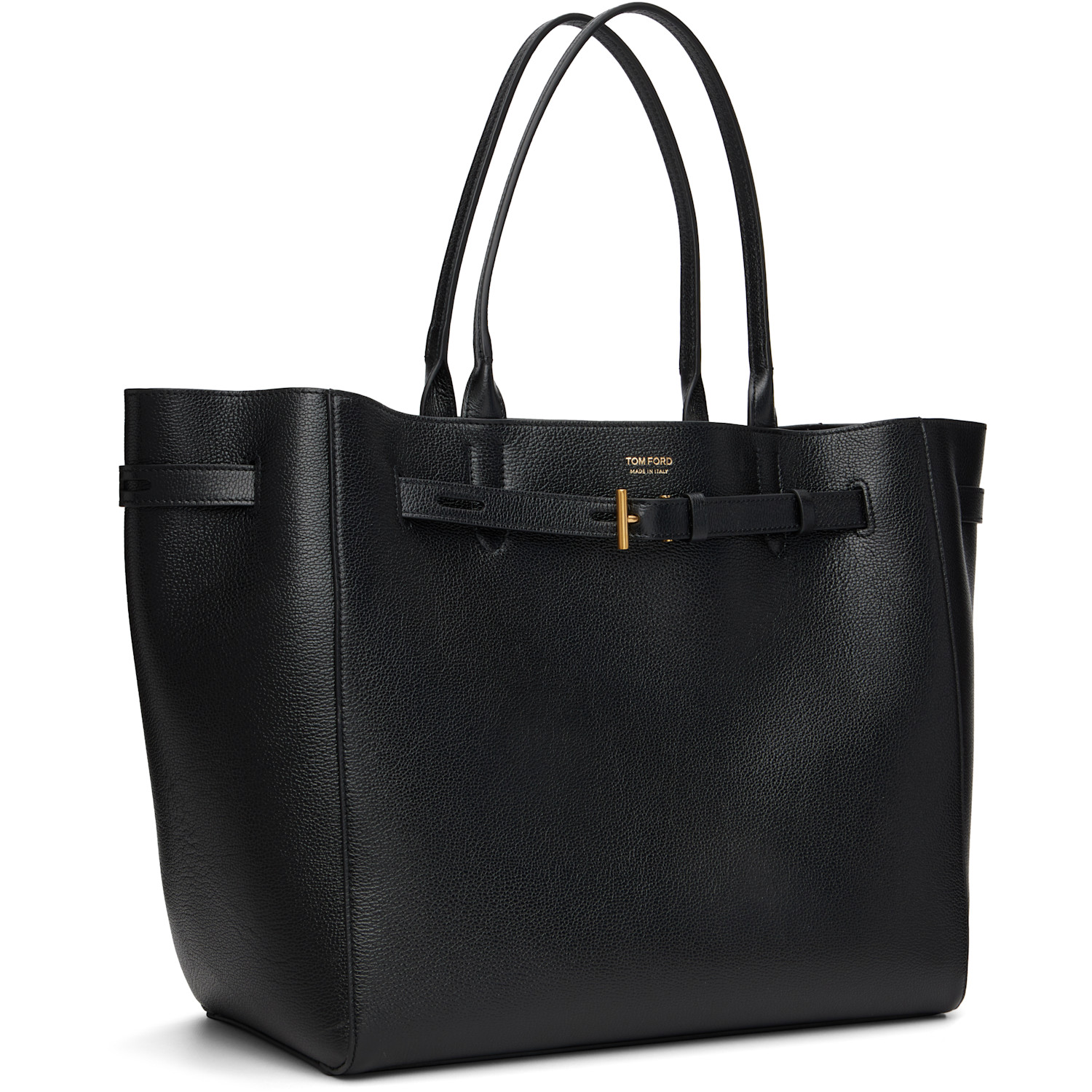  Tom Ford Black Grain Leather Large Tote 