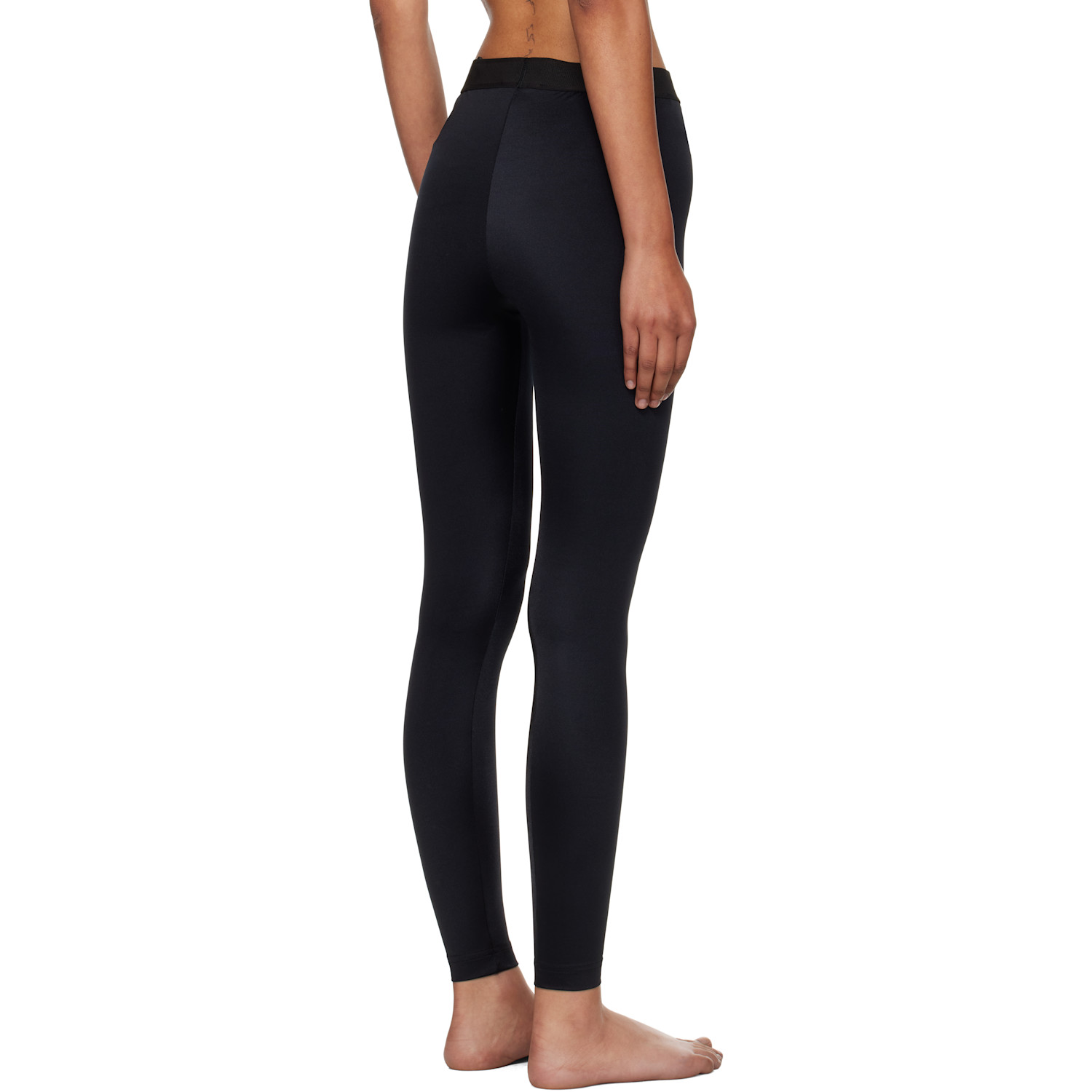  Tom Ford Black Lustrous Jersey Signature Leggings 