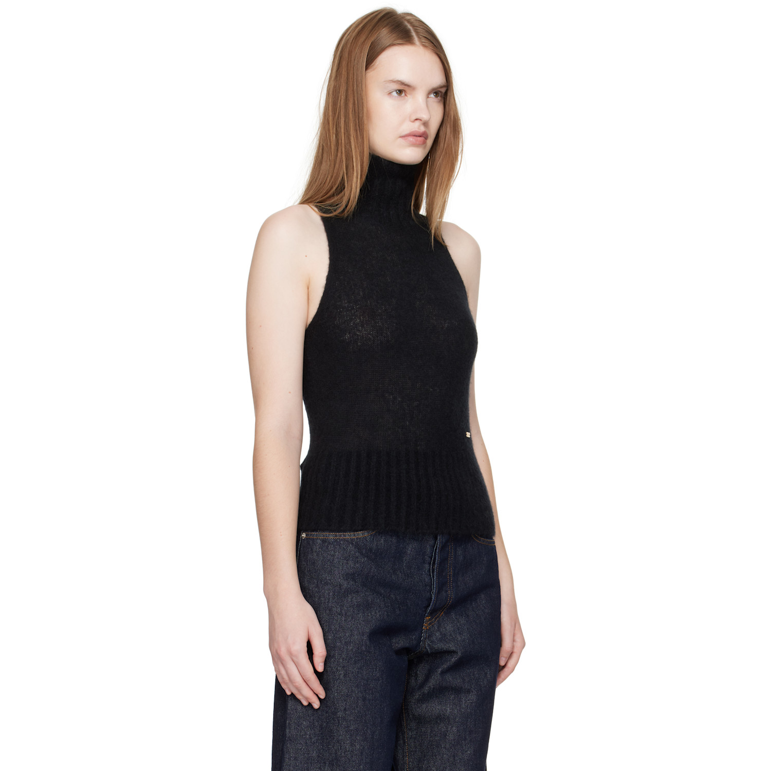  Tom Ford Black Cashmere Silk Turtleneck 