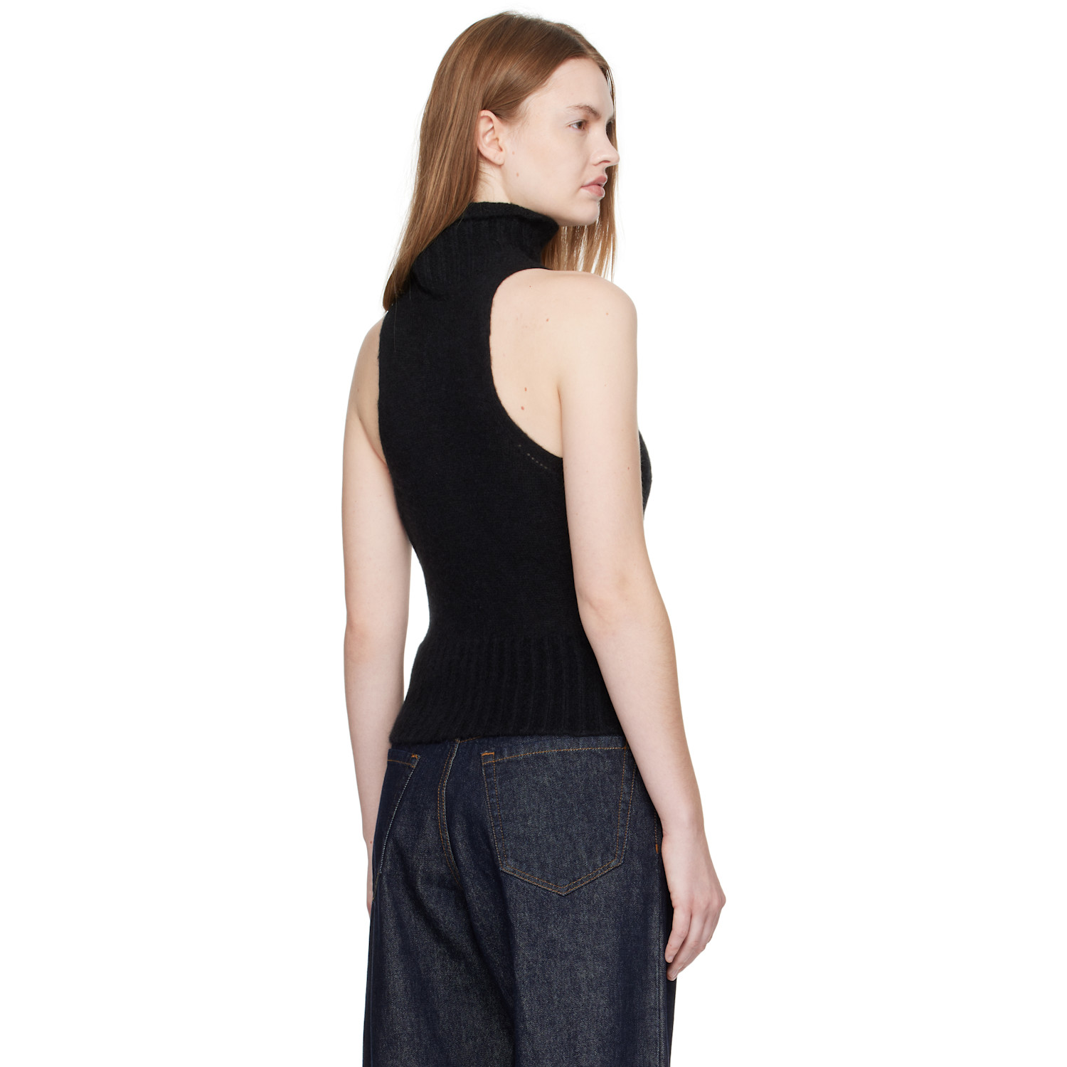 Tom Ford Black Cashmere Silk Turtleneck 