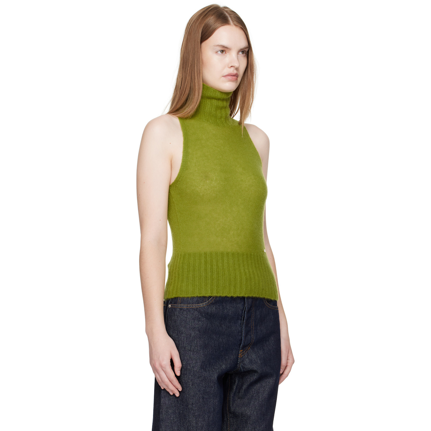  Tom Ford Green Cashmere Silk Turtleneck 