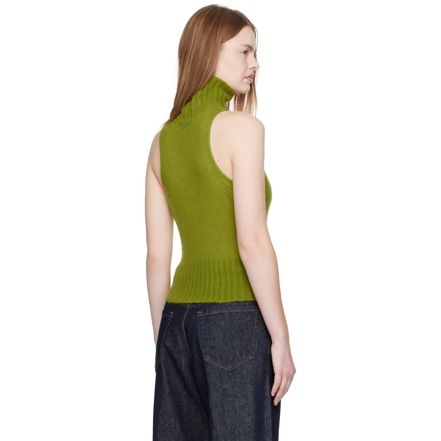 Tom Ford Green Cashmere Silk Turtleneck 