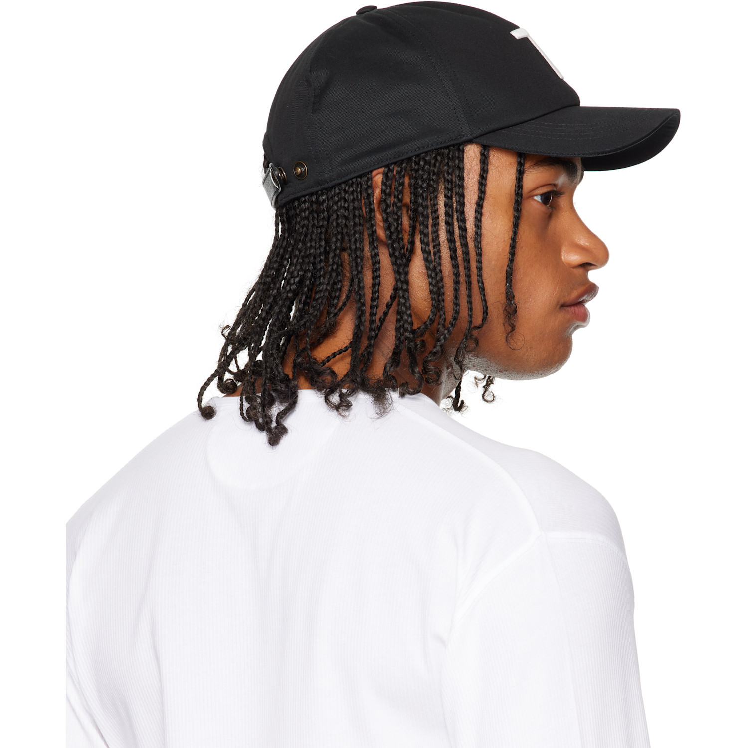  Tom Ford Black Brushed Cotton Cap 