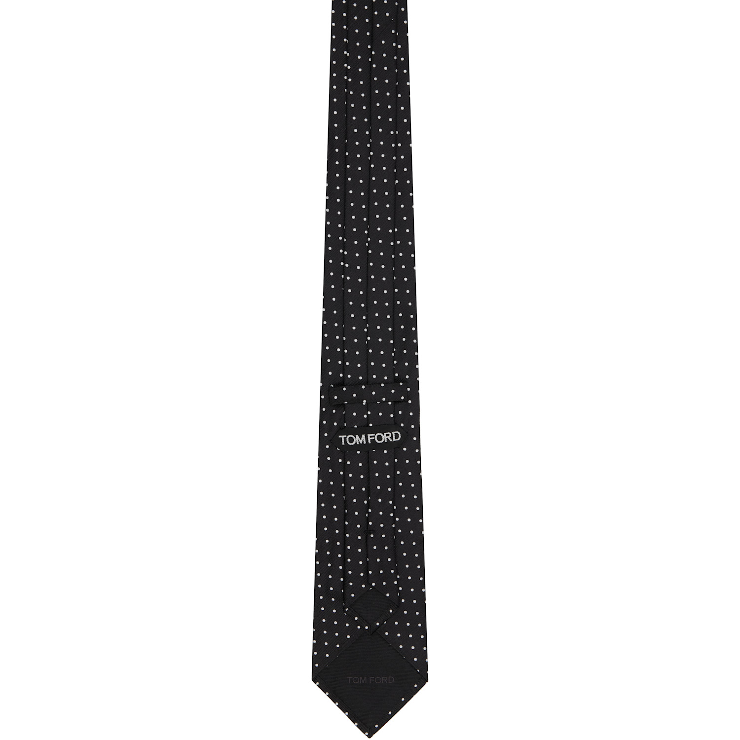  Tom Ford Black Micro Dot Weave Tie 