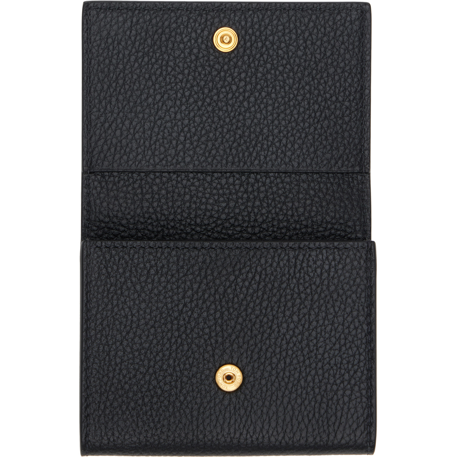  Tom Ford Black Soft Grain Leather Slim Card Holder 