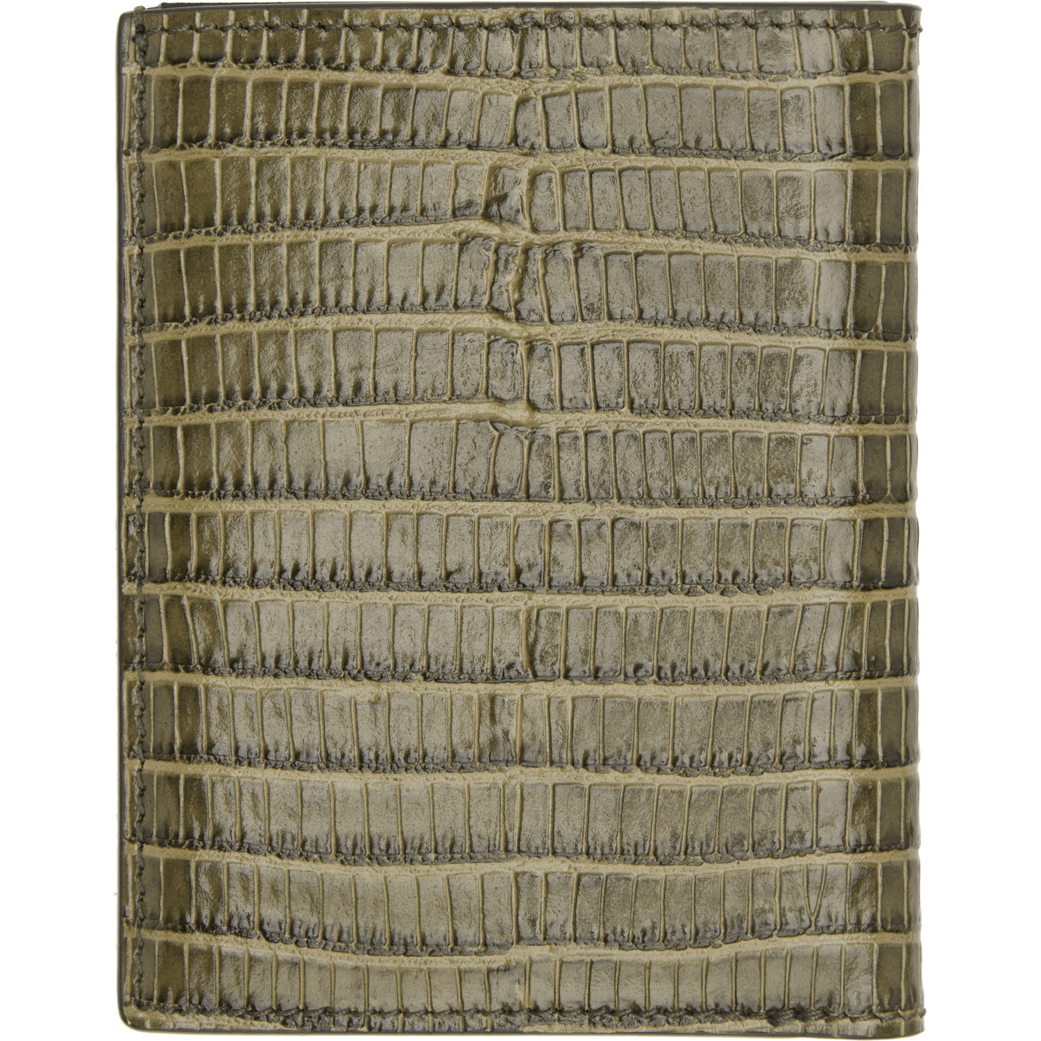 Tom Ford Khaki Small Grain T Line Bifold Card Holder 