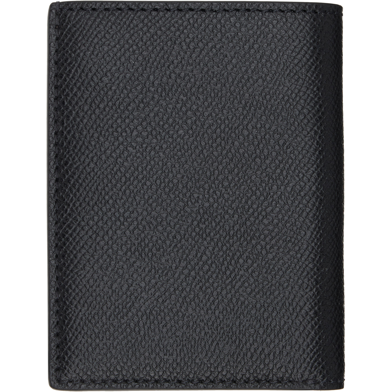  Tom Ford Black Small Grain Leather Folding Card Holder 