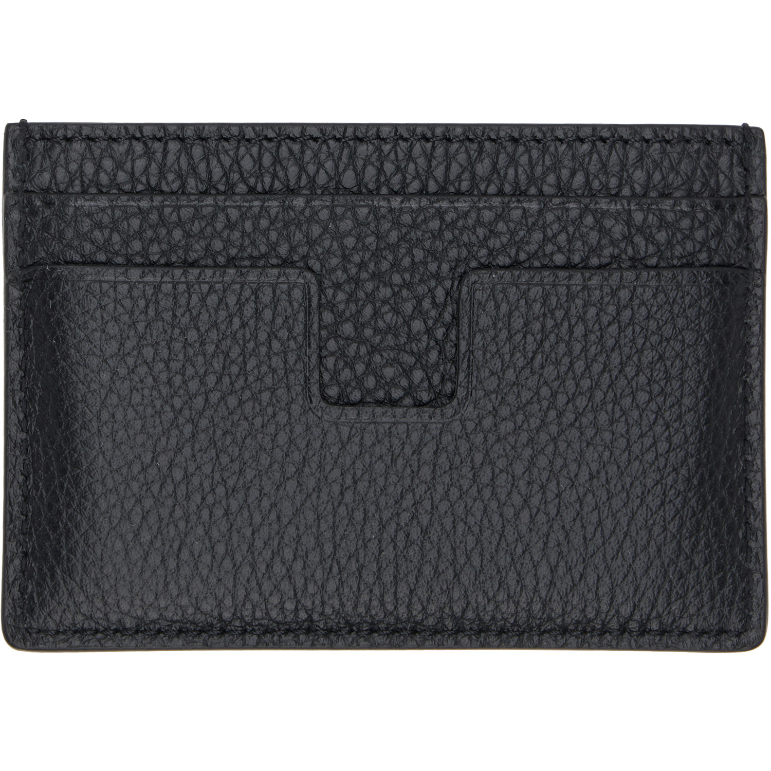  Tom Ford Black Grain Leather Classic Card Holder 