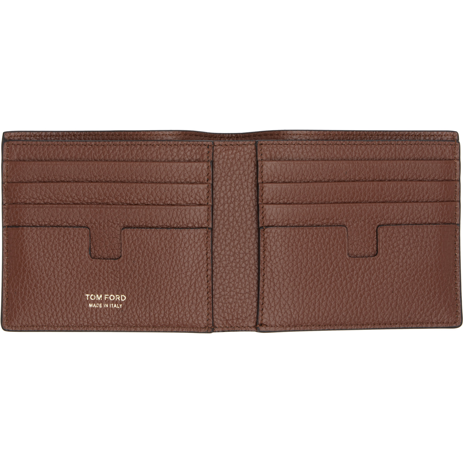  Tom Ford Tan Grain Leather Classic Bifold Wallet 