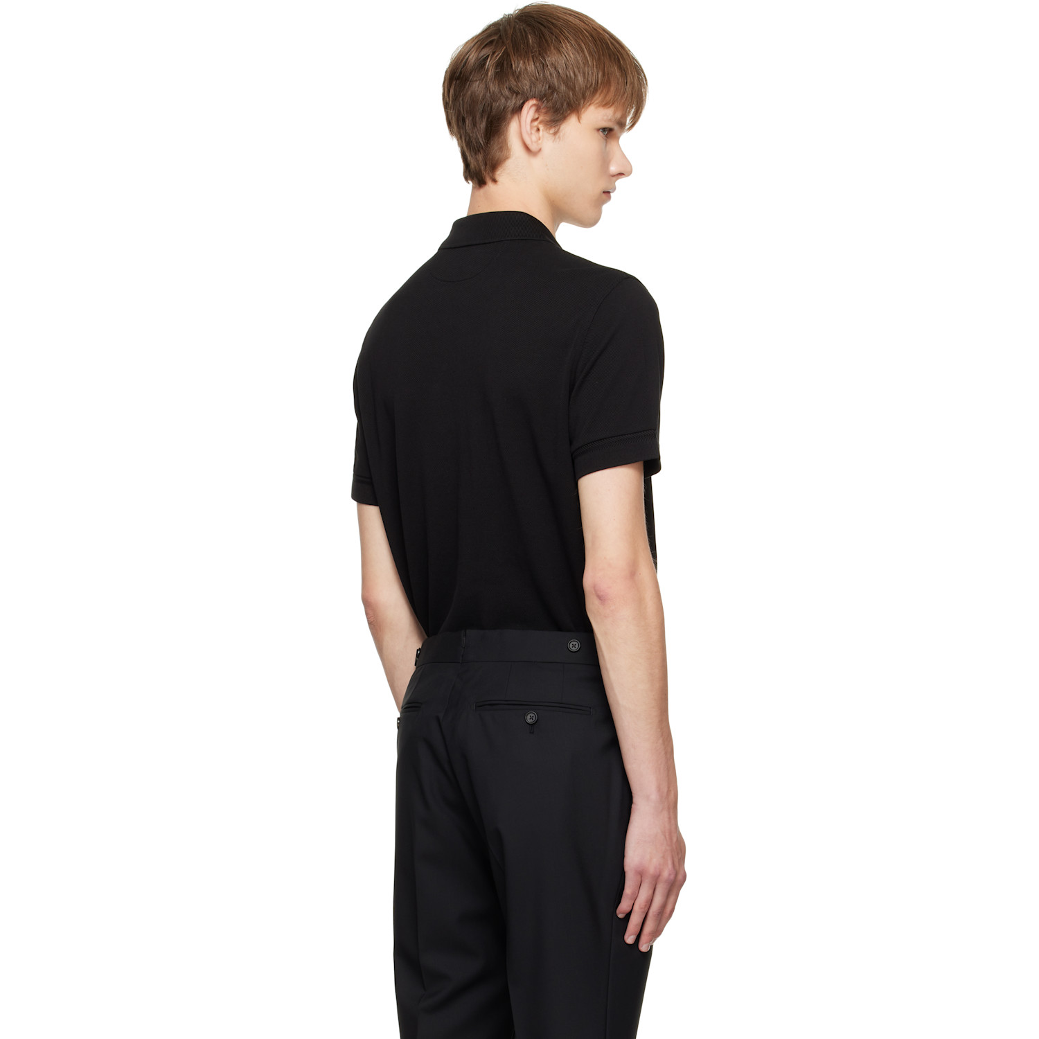  Tom Ford Black Piquet Polo 