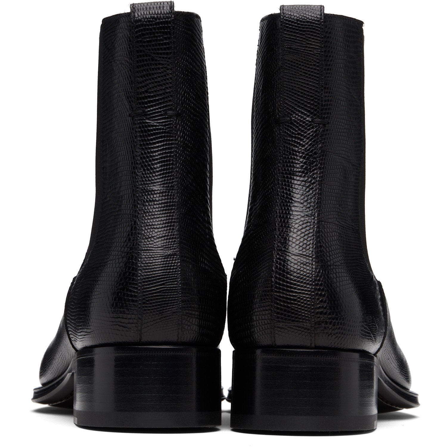  Tom Ford Black Printed Tejus Chelsea Boots 