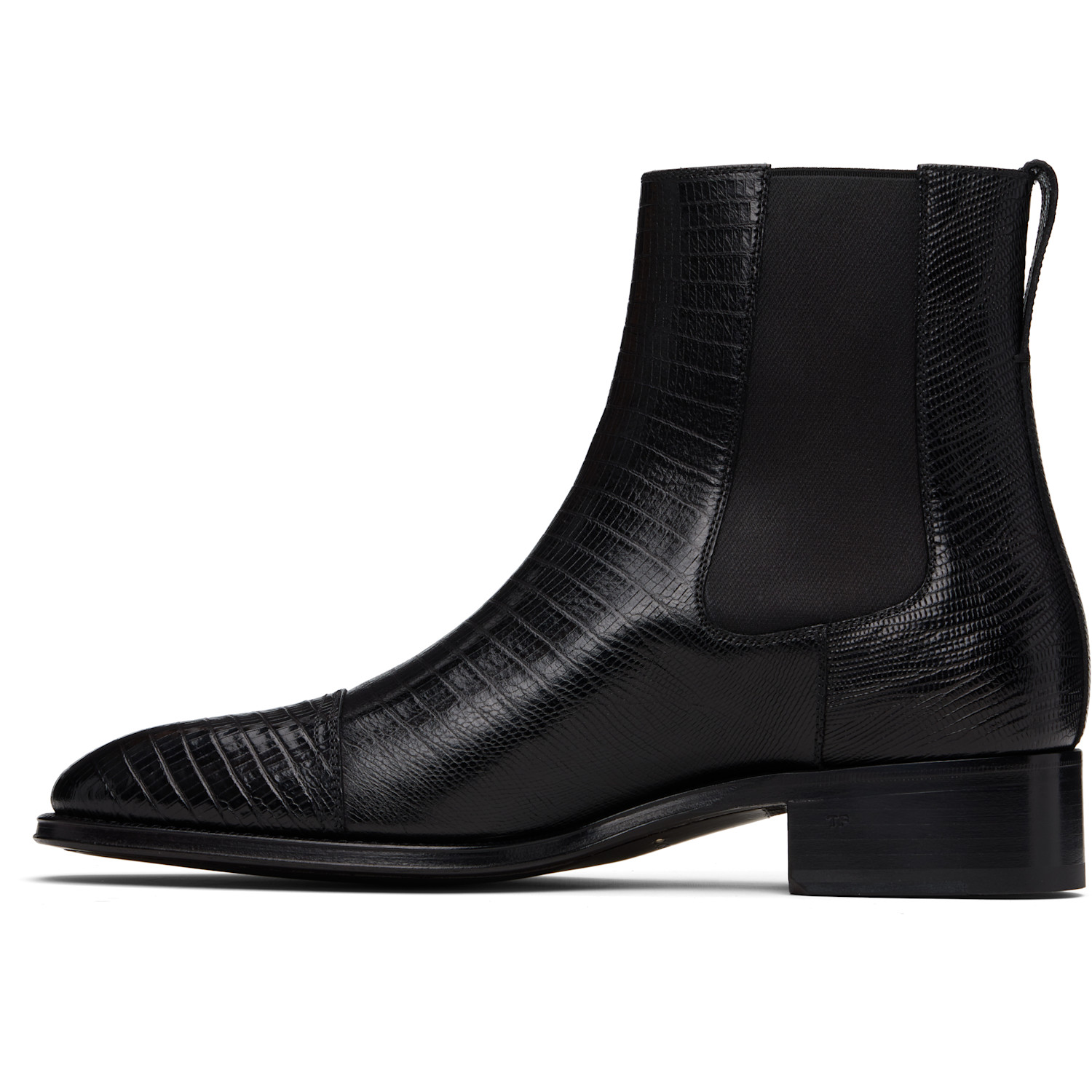  Tom Ford Black Printed Tejus Chelsea Boots 