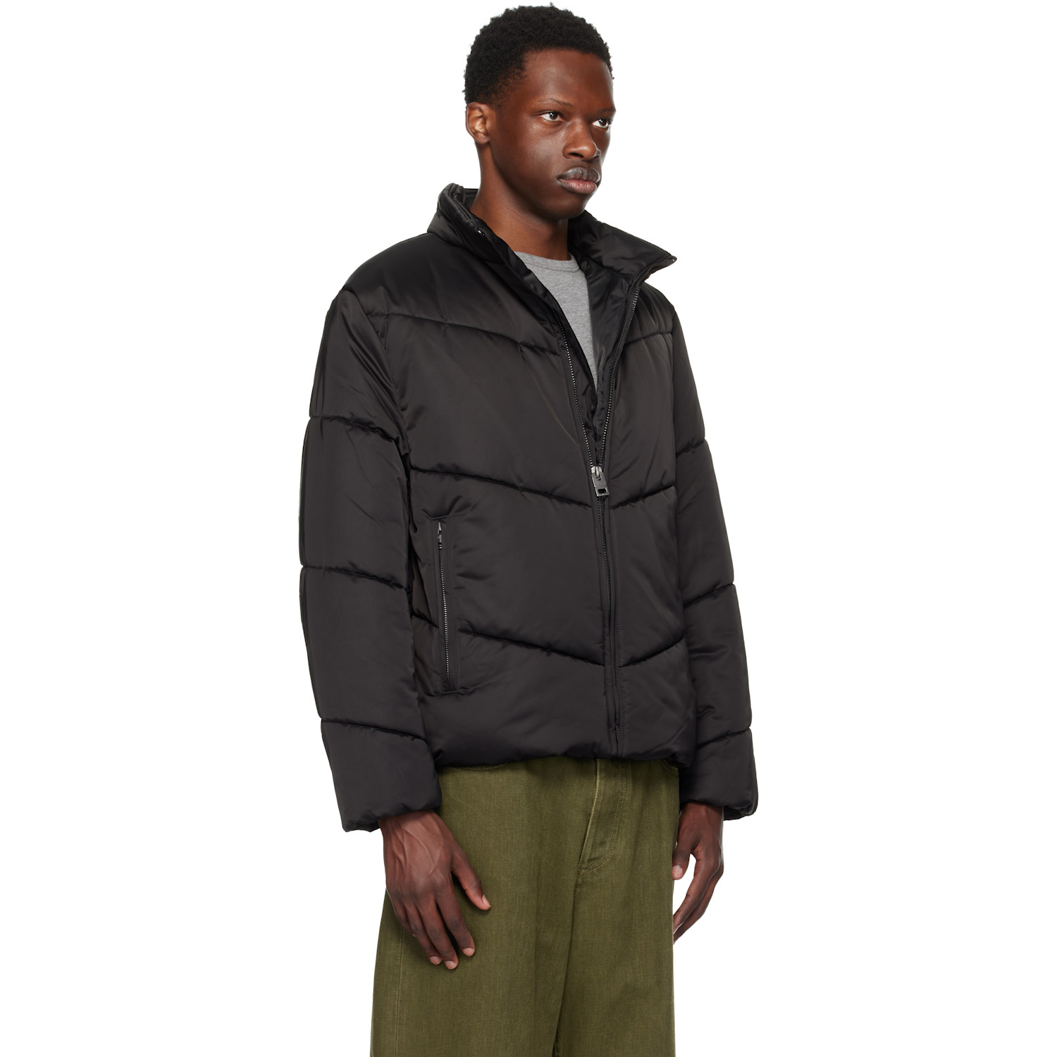  Hugo Black Water-repellent Puffer Jacket 