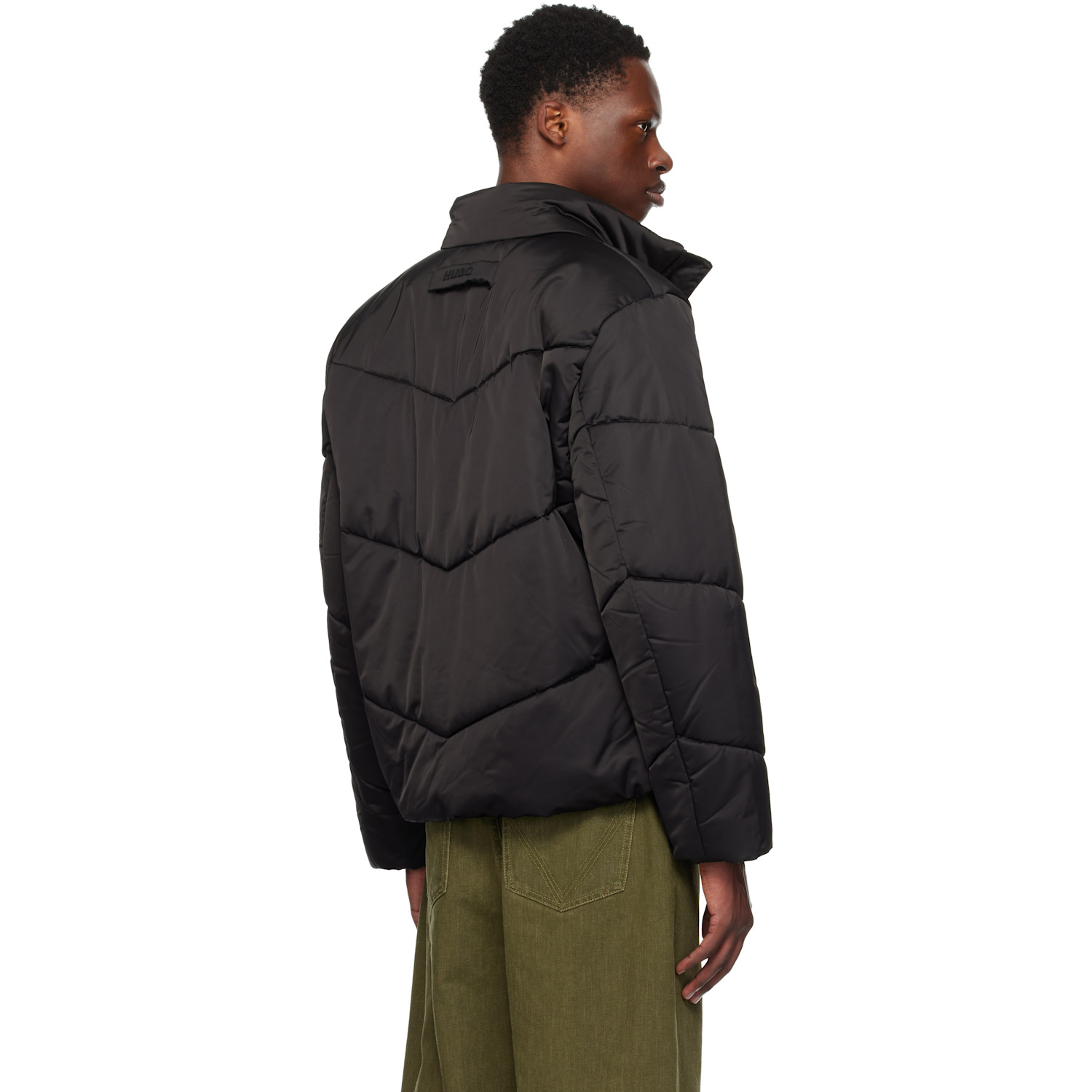  Hugo Black Water-repellent Puffer Jacket 
