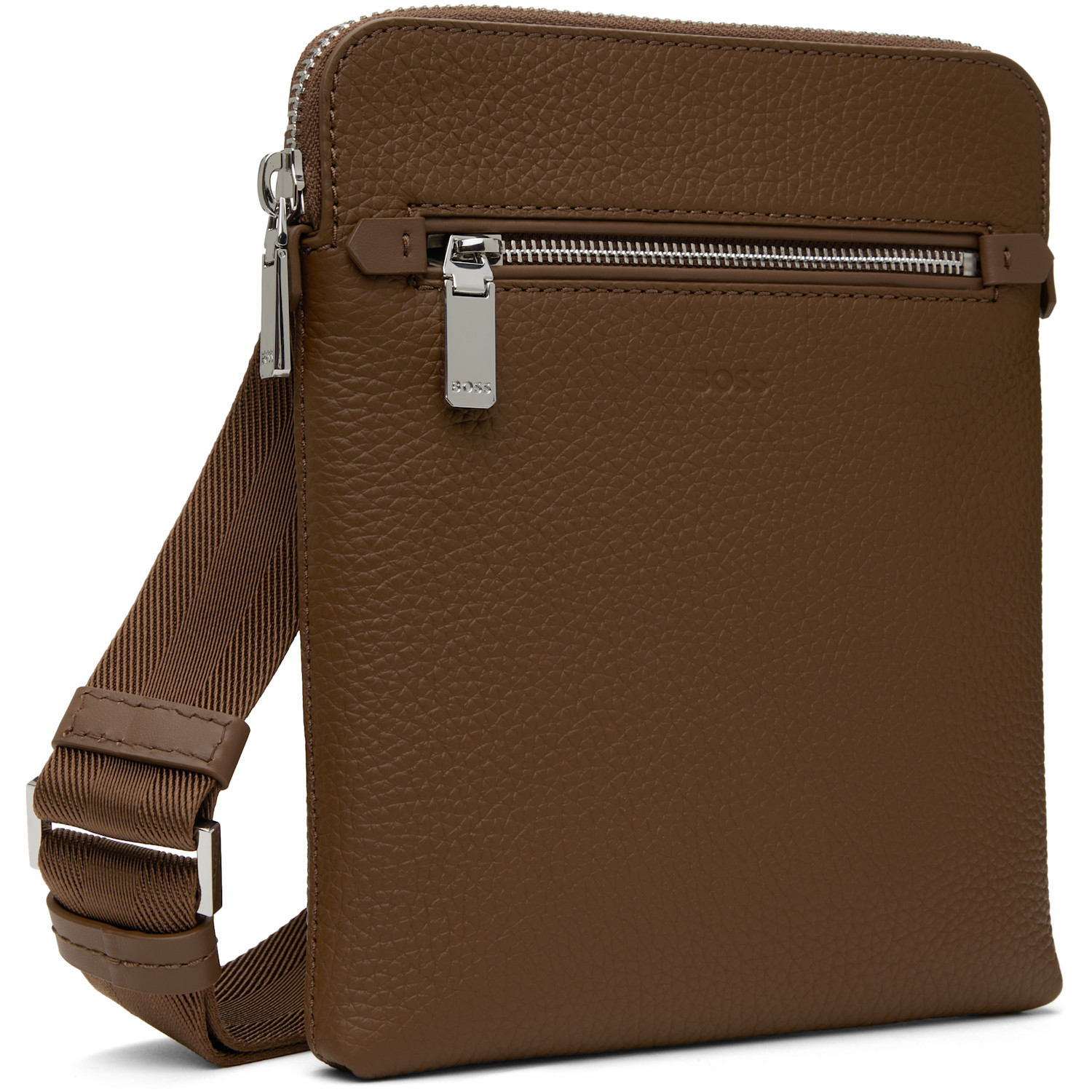  Boss Brown Envelope Embossed Logo Bag 