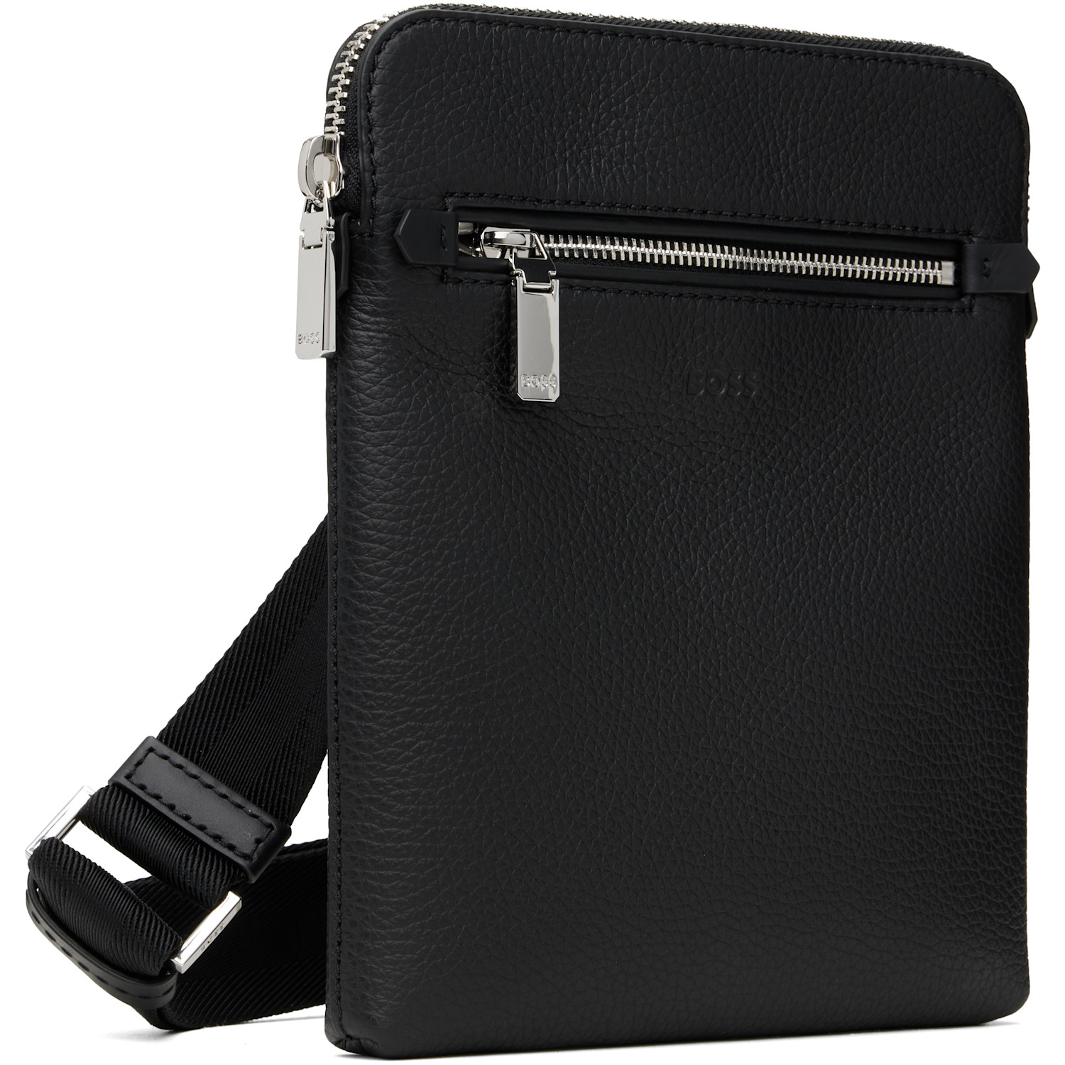  Boss Black Pebble-grained Leather Bag 