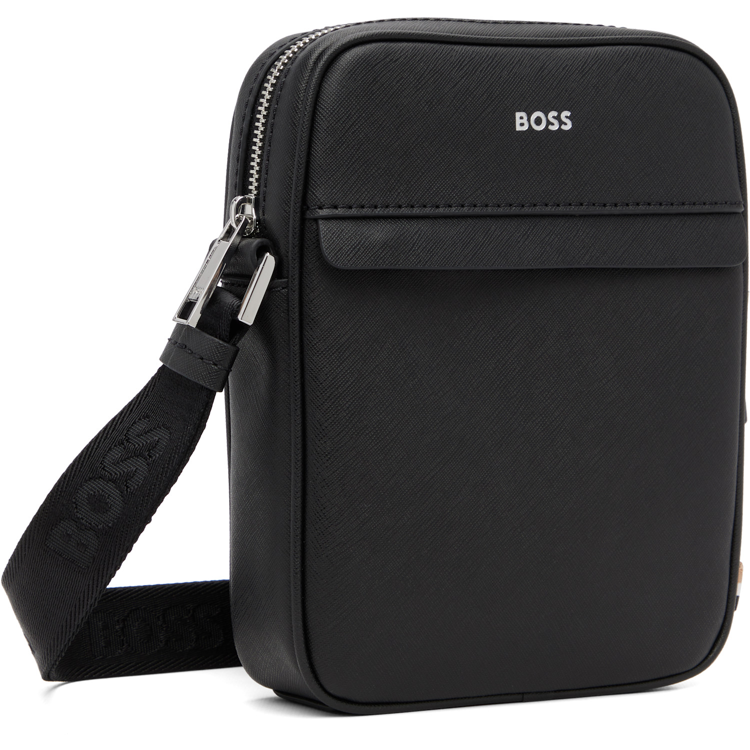  Boss Black Signature Stripe Logo Detail Reporter Bag 
