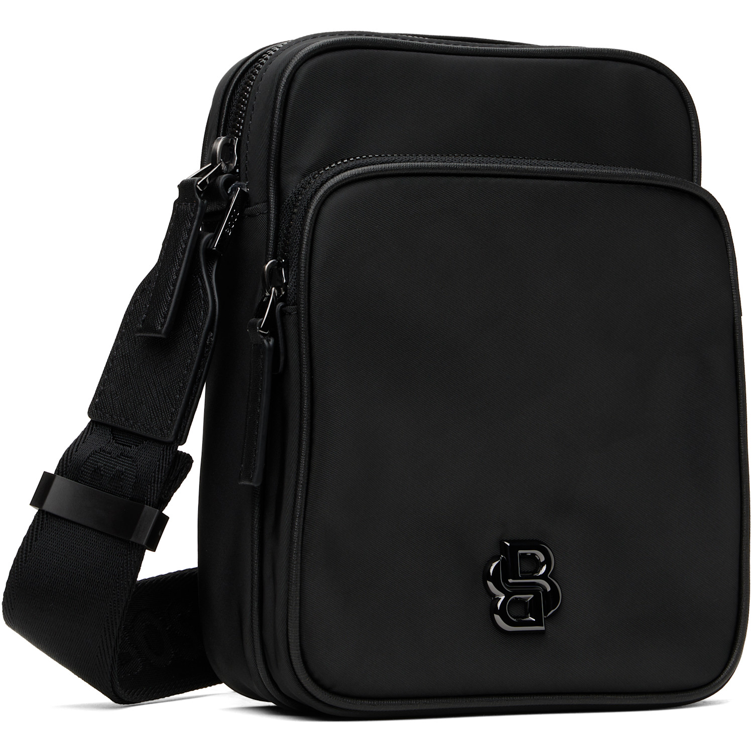  Boss Black Double B Monogram Twill Reporter Bag 