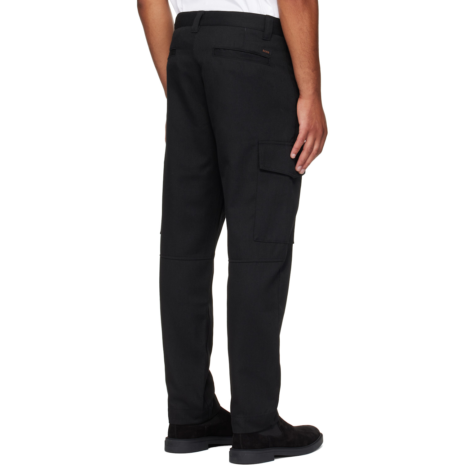 Boss Black Gabardine Cargo Pants 
