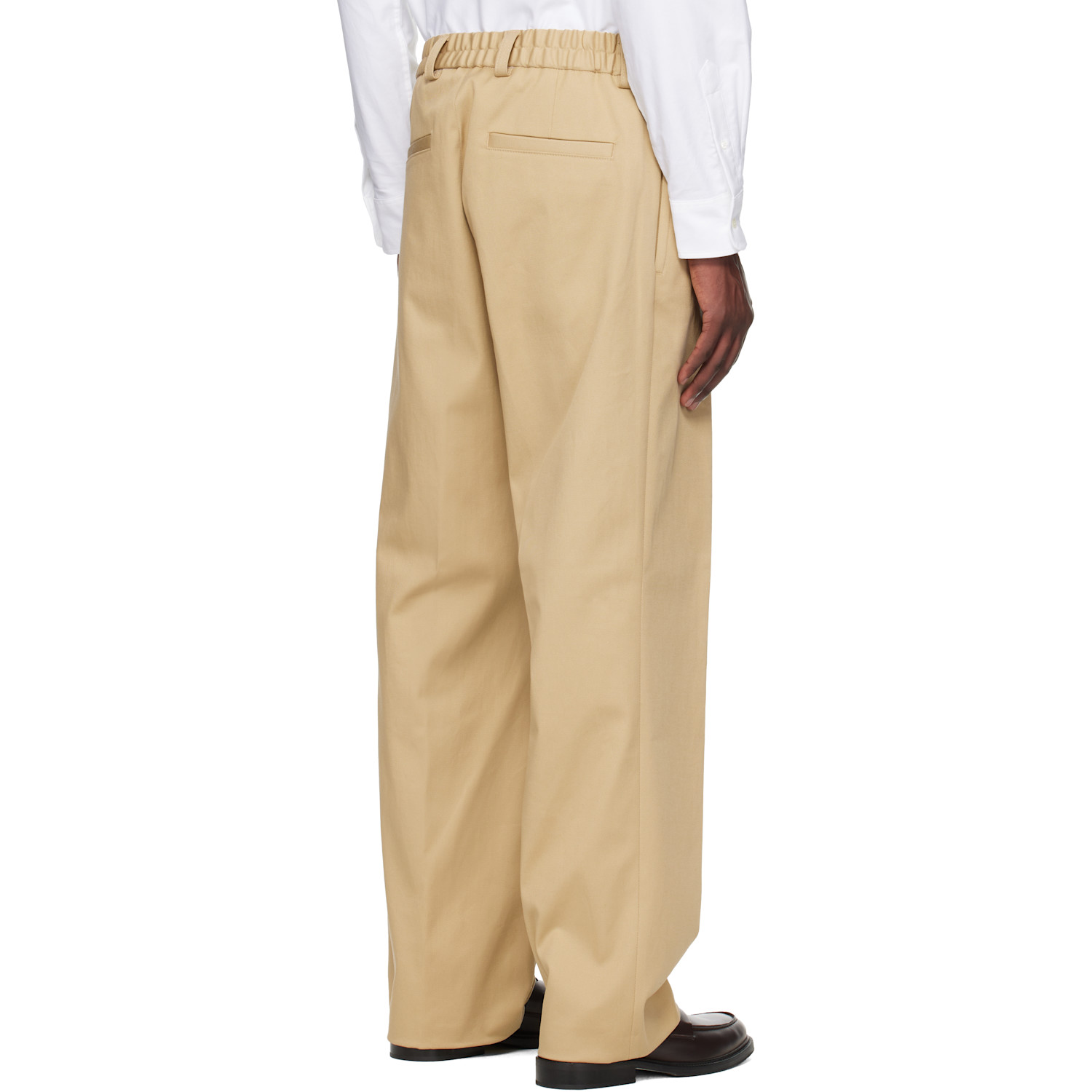  Boss Beige Beckham Edition Stretch Cotton Trousers 
