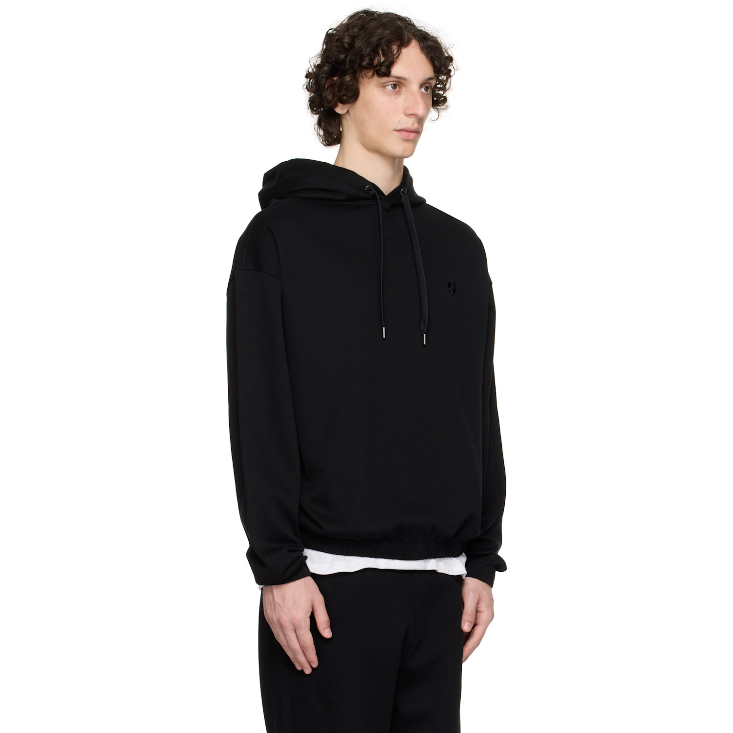  Boss Black Relaxed-fit Mercerized Cotton Hoodie 