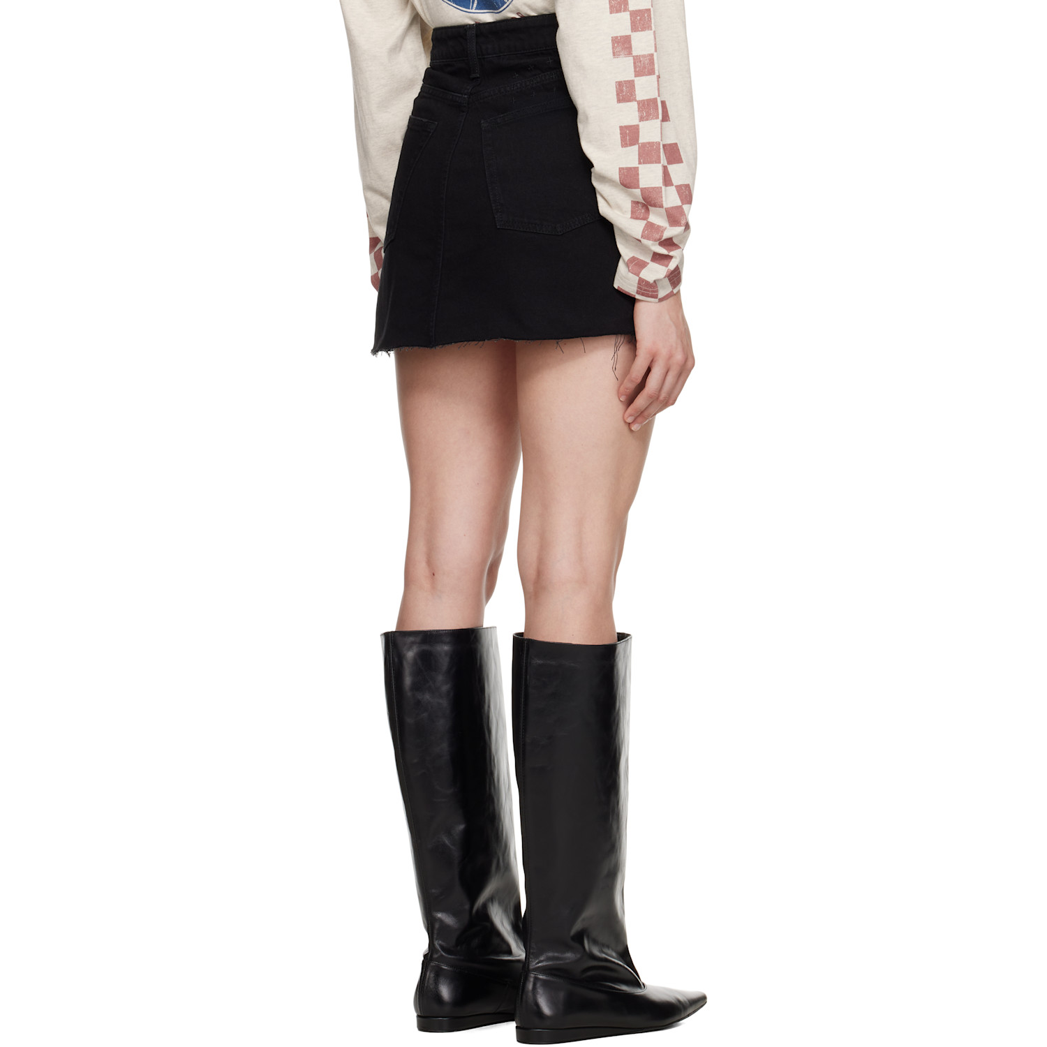 Ksubi Black Rap Denim Miniskirt 
