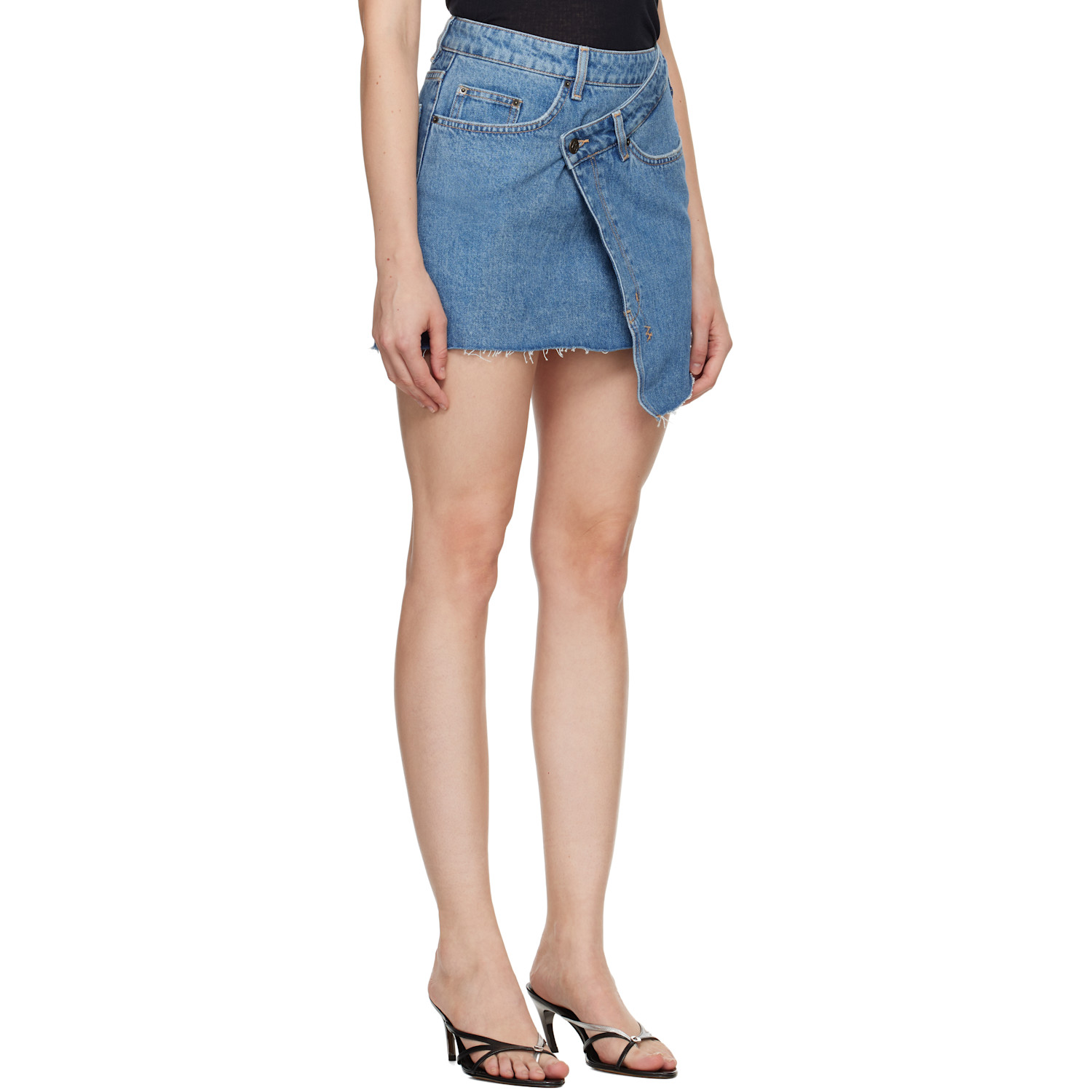  Ksubi Blue Rap Denim Skirt 