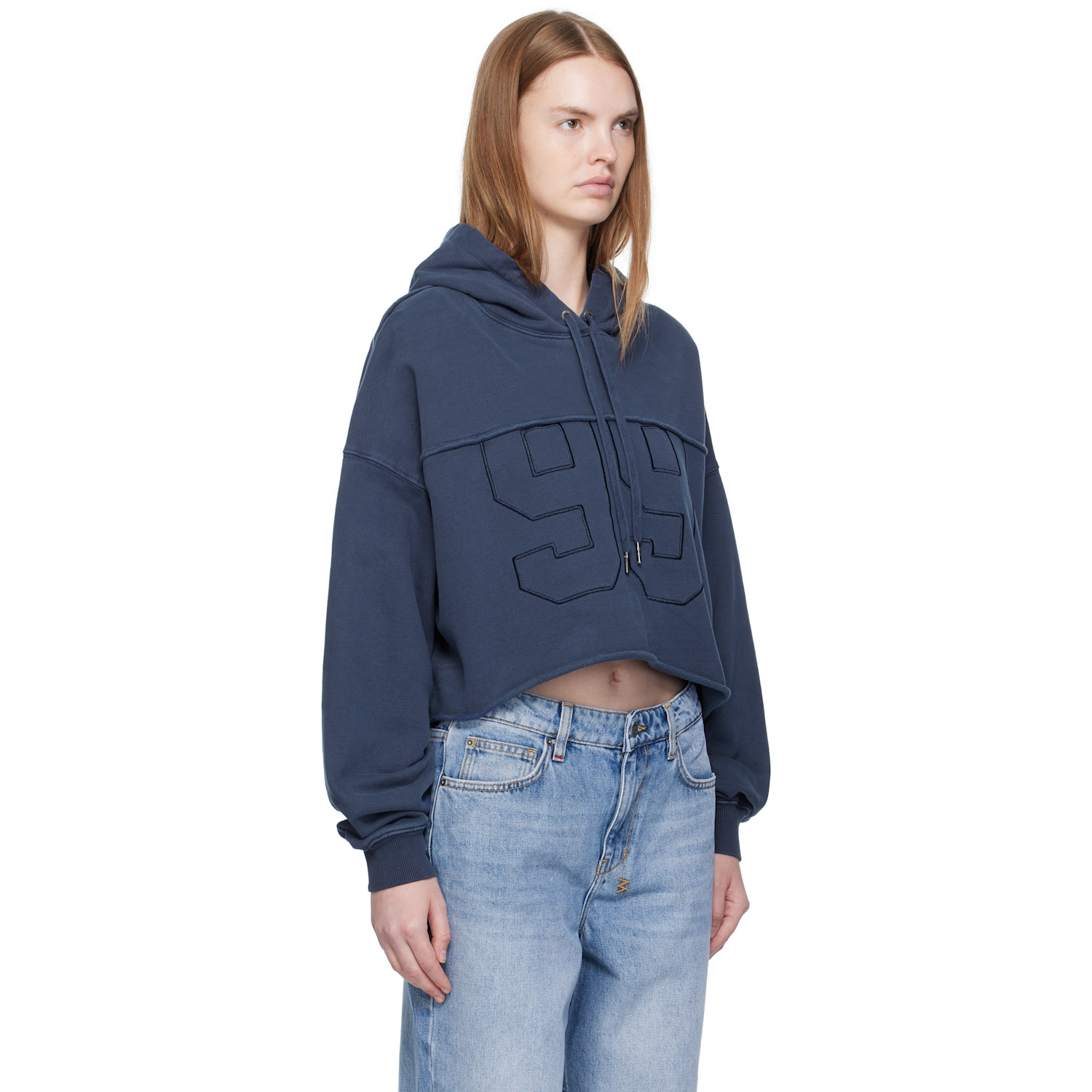  Ksubi Navy Oh G Cropped Hoodie 