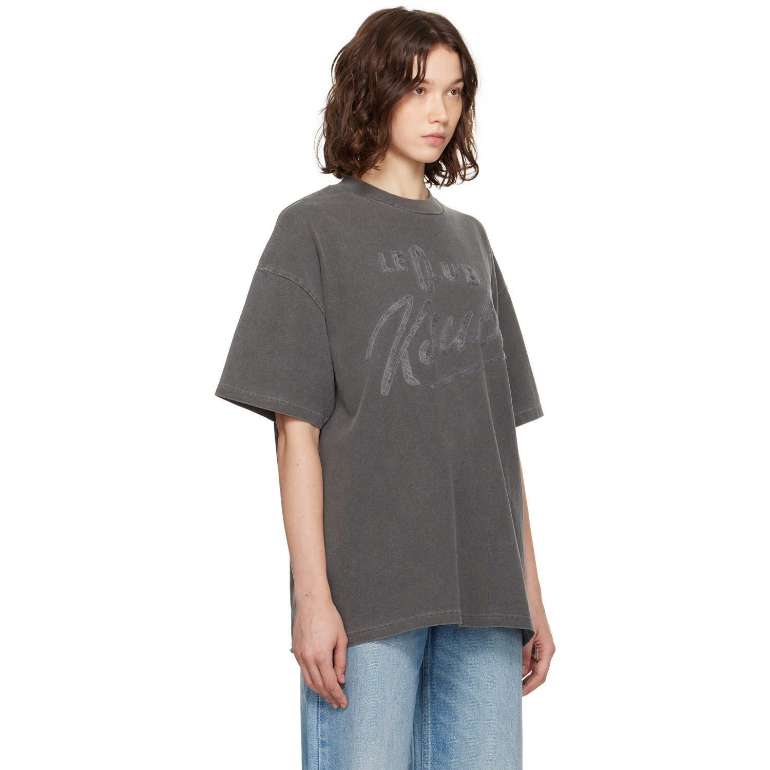  Ksubi Gray 'le Club' Boyfriend S/s T-shirt 