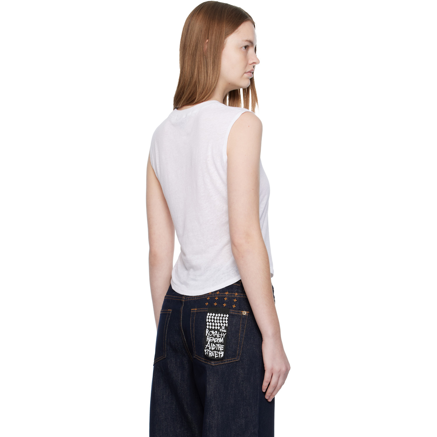  Ksubi White Motor Oil Moss Tank Top 