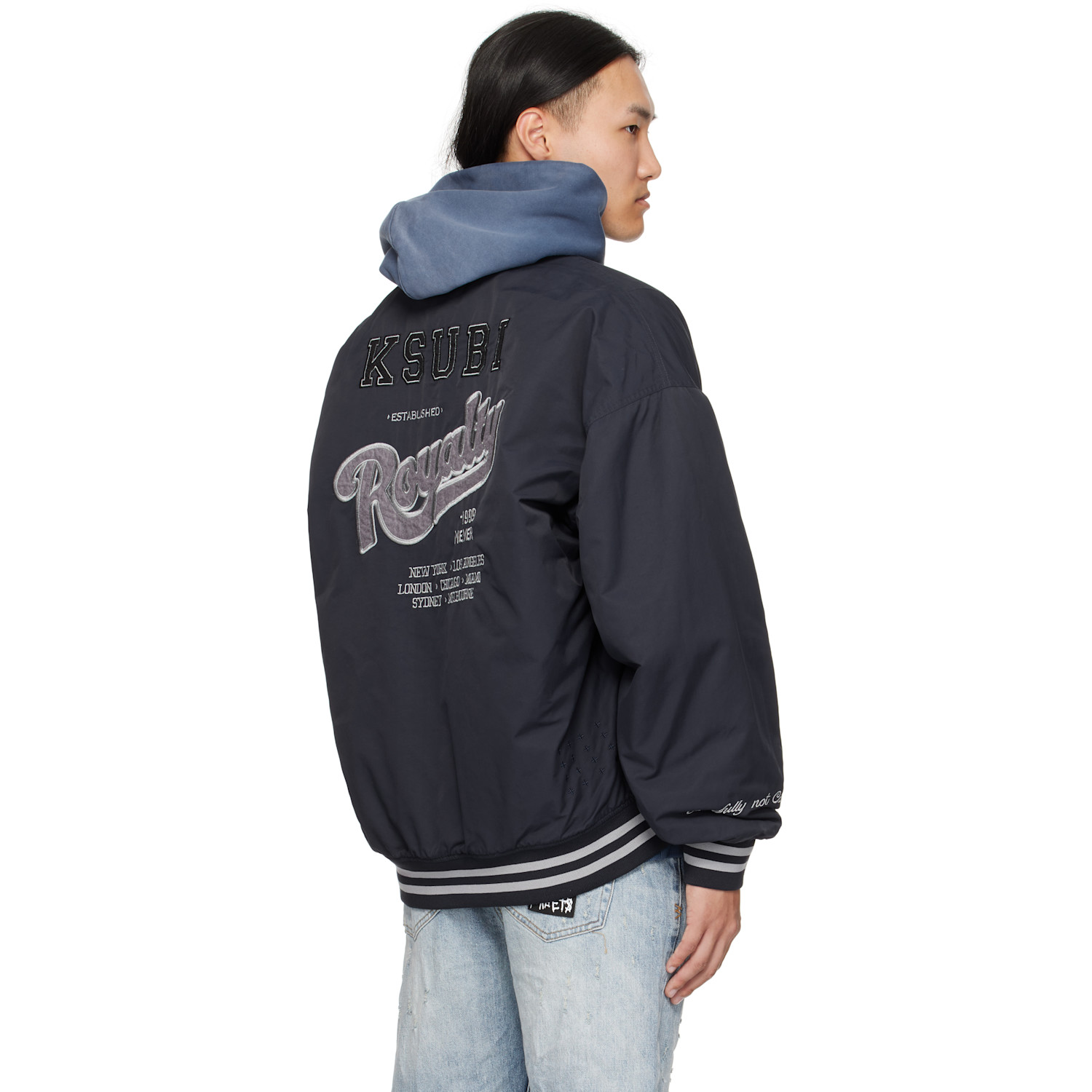  Ksubi Navy Ma-1 Bomber Jacket 