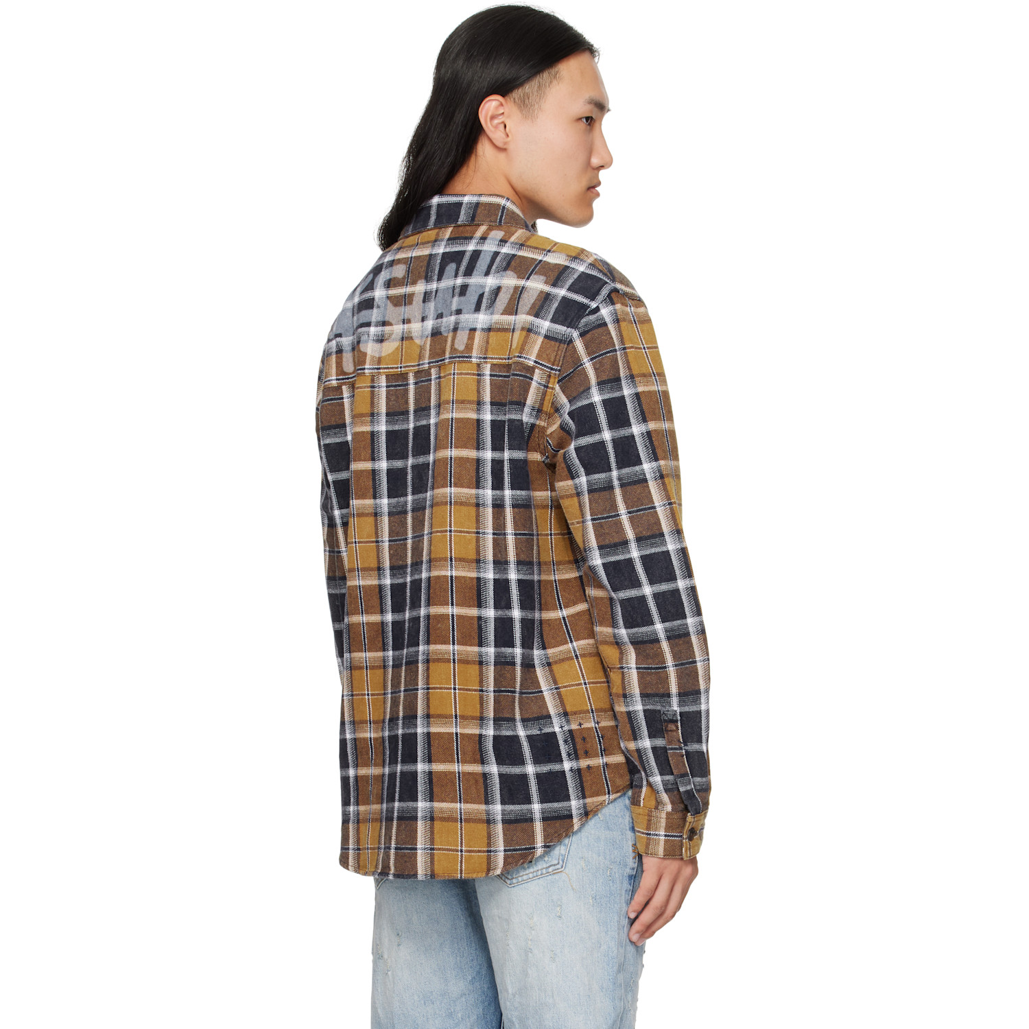  Ksubi Yellow & Blue Rosebowl Ls Shirt 